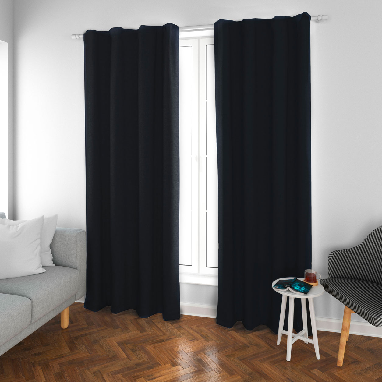 Tessuto Tenda Oscurante Ignifugo Nero Image