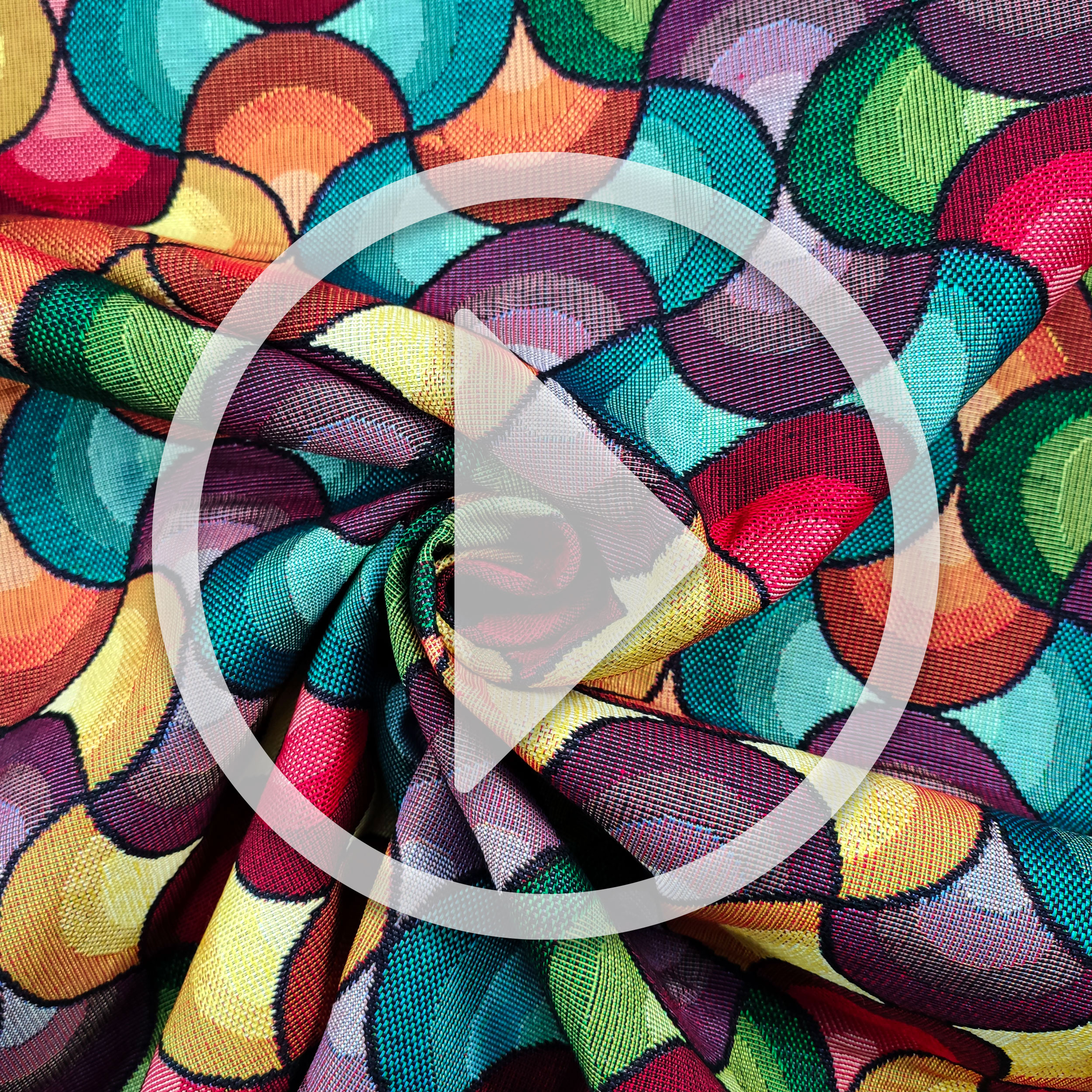 Gobelin Fantasia Geometrie Optical Colorato Image