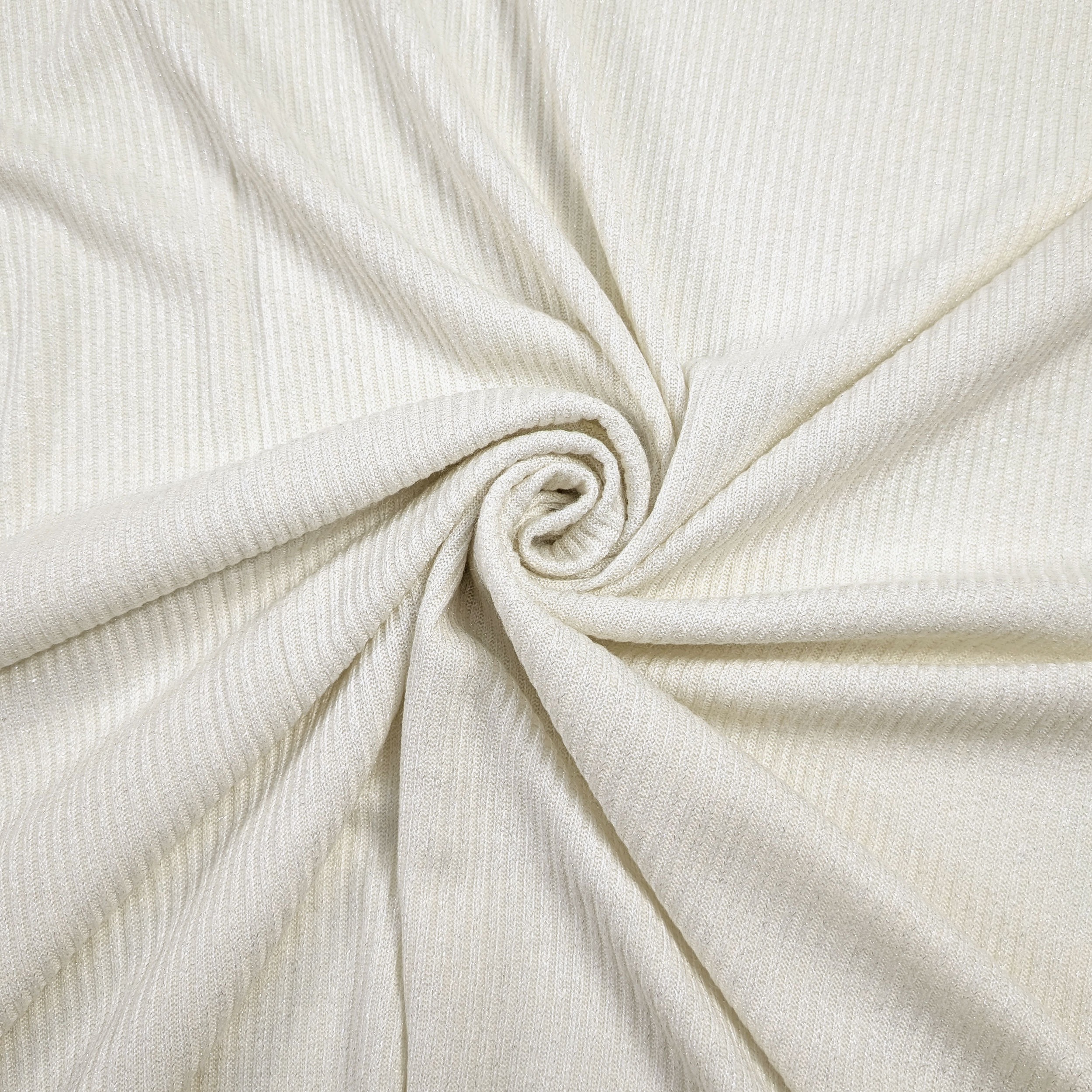 Maglina Mano Cachemire Cannettata Lurex Bianco Image
