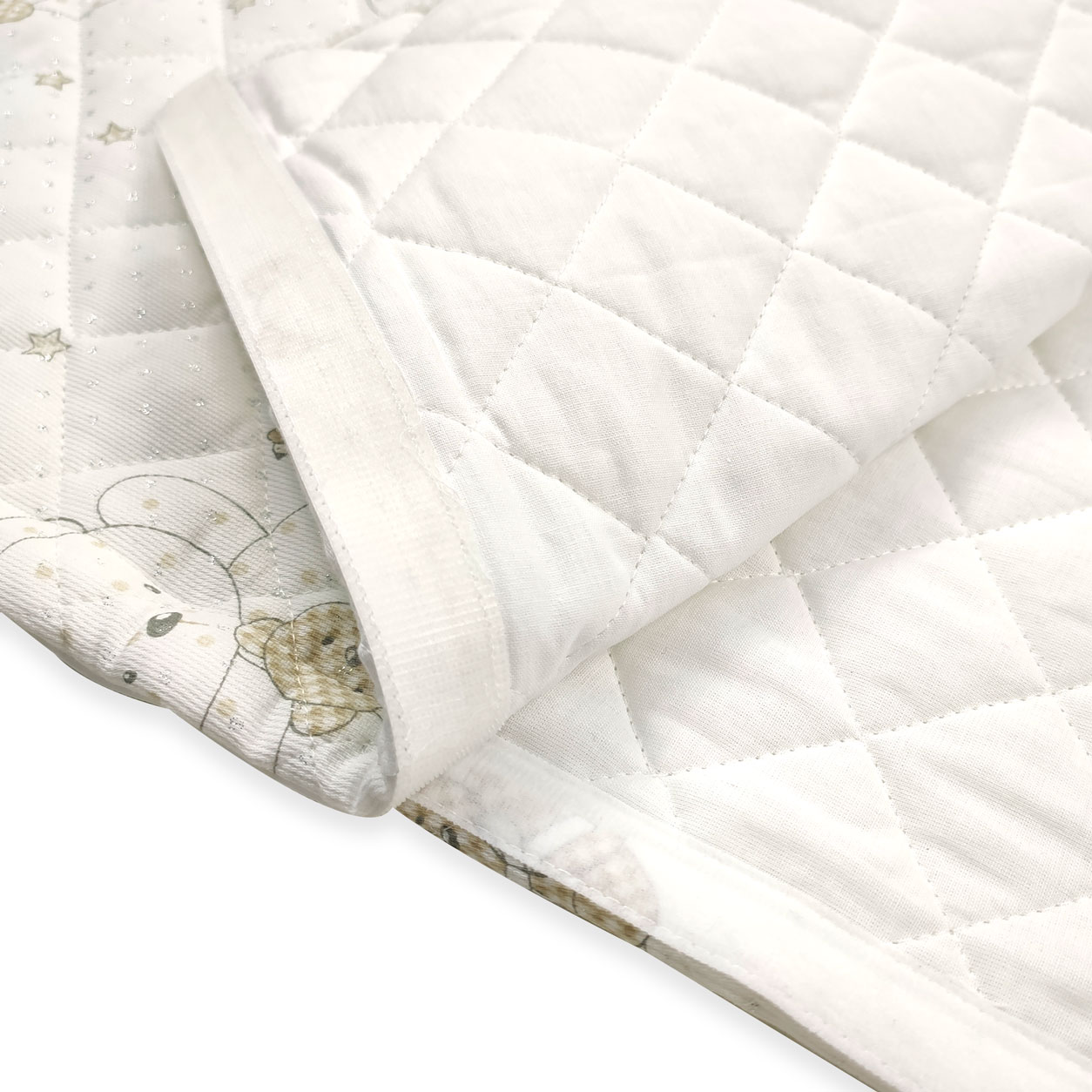 sacco nanna lurex orsetti bianco velcro