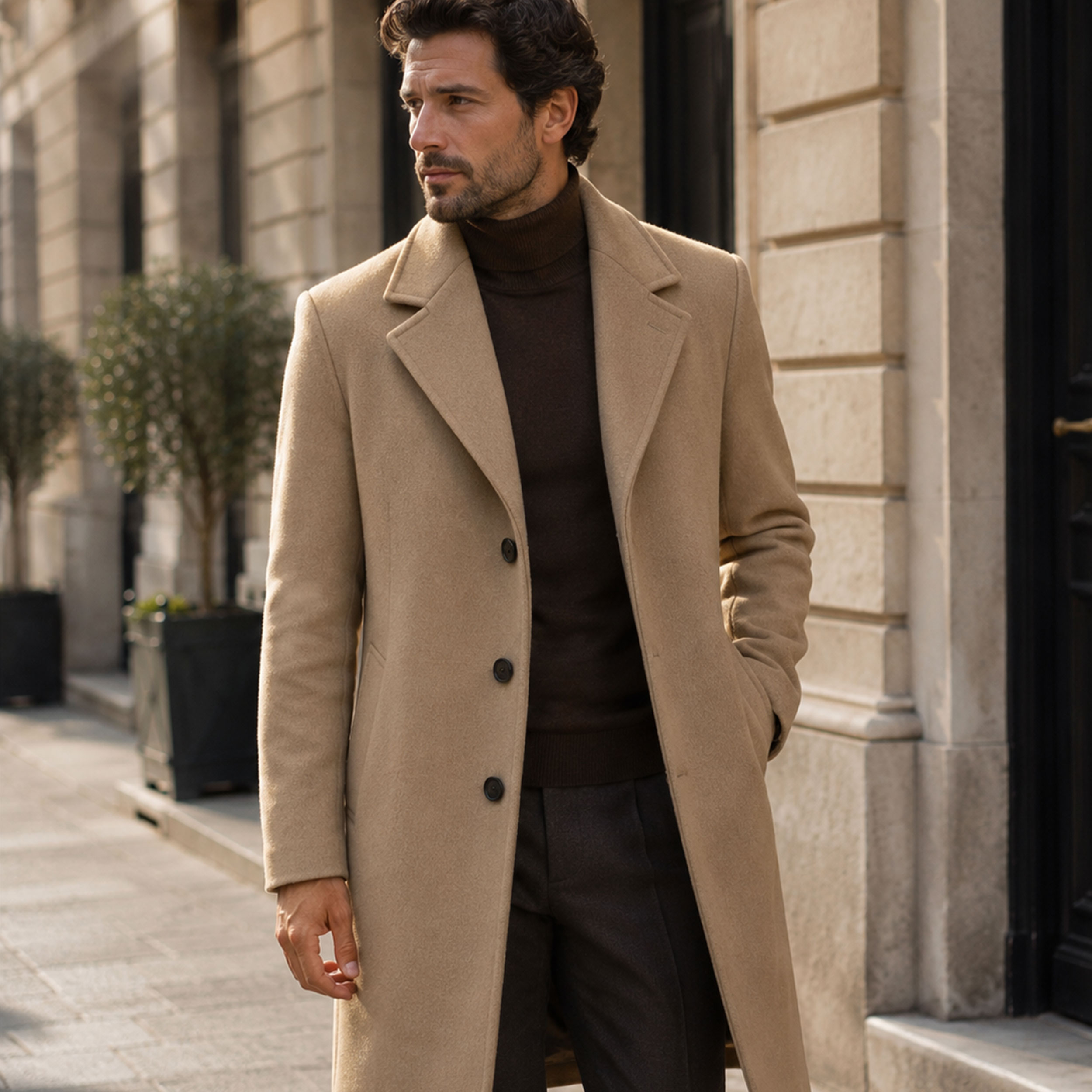 Cappotto Biscotto Lana Cachemire Image