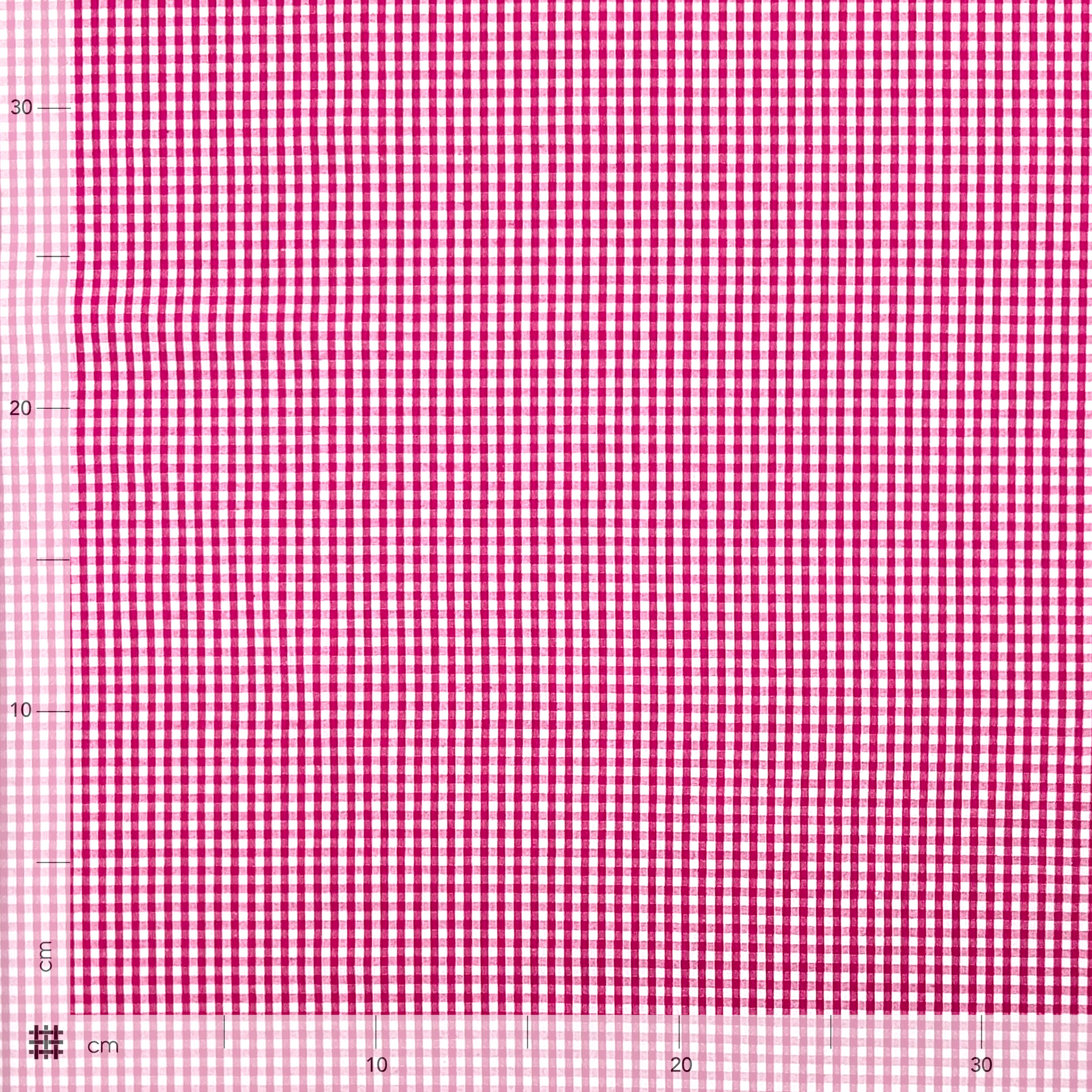 Cotone per Camiceria Quadrettini Fuxia Image