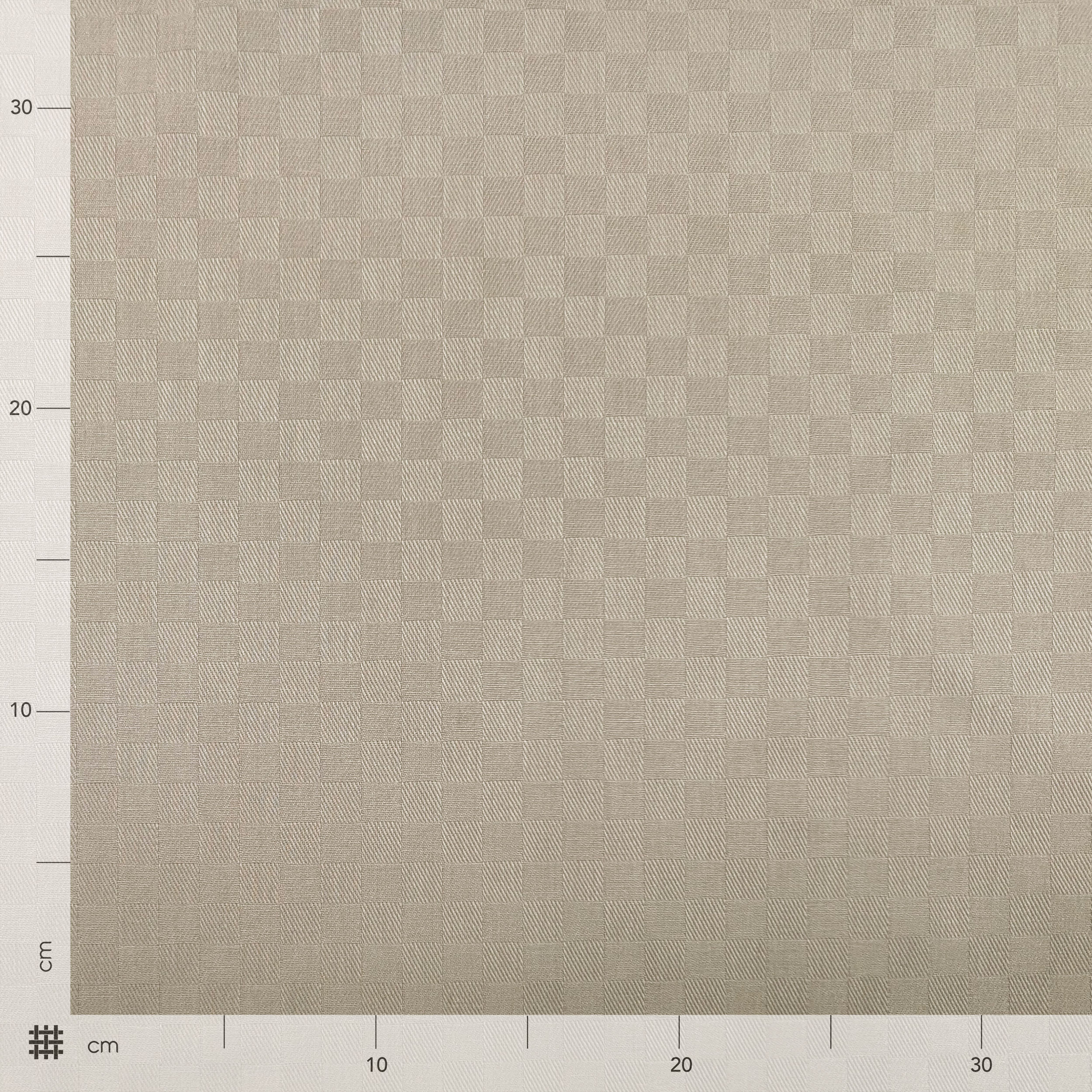 Ritaglio Tessuto Damina Tinto In Filo Per Tovaglia Beige 120x180 cm Image
