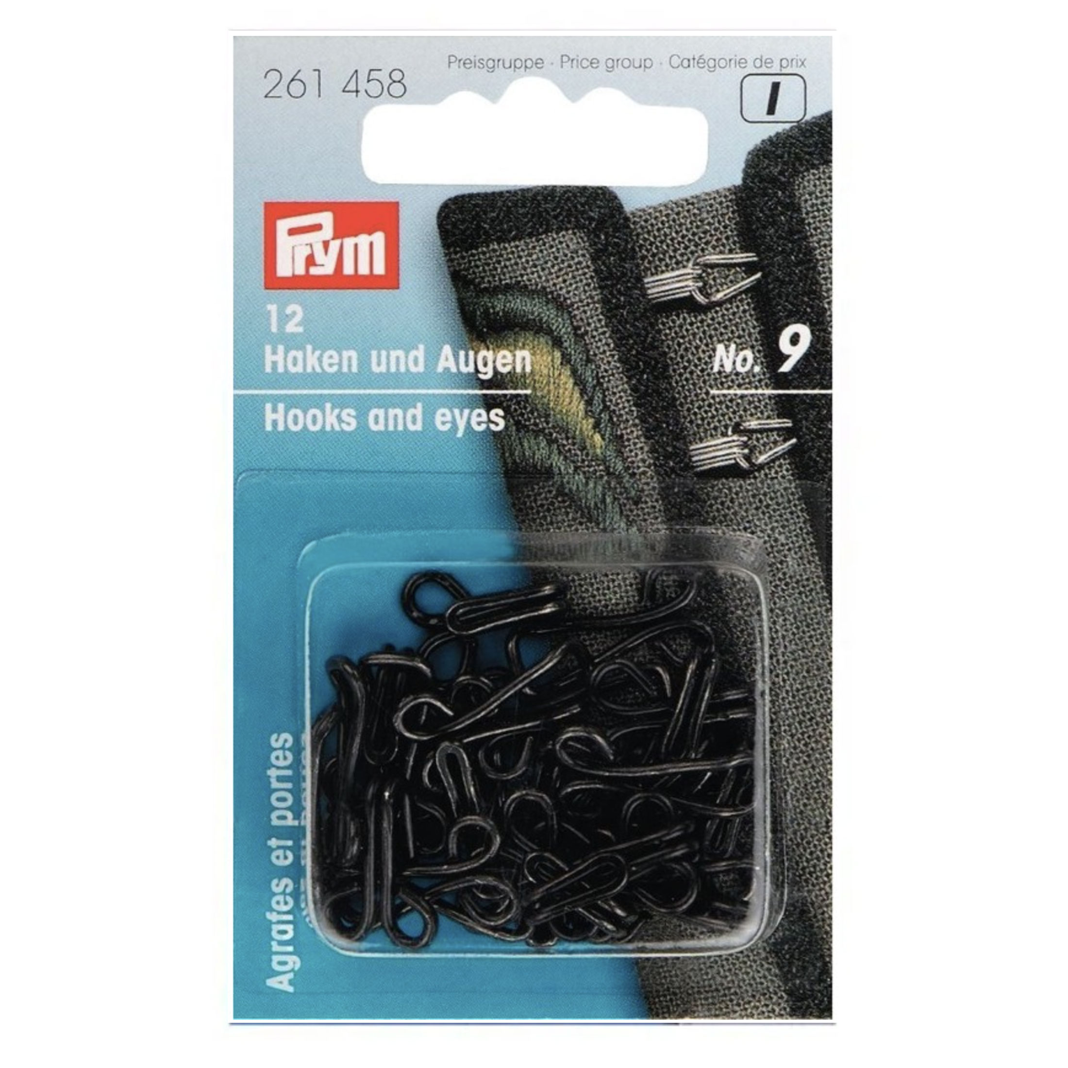 Ganci ed Occhielli Nero Prym No. 9