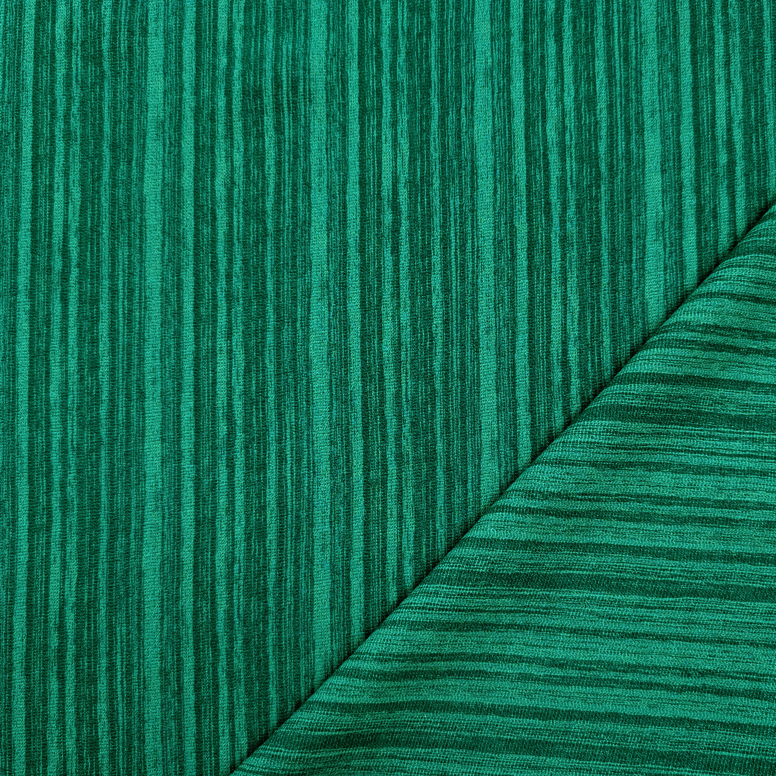 Tessuto Crêpe Righe Verdi Image