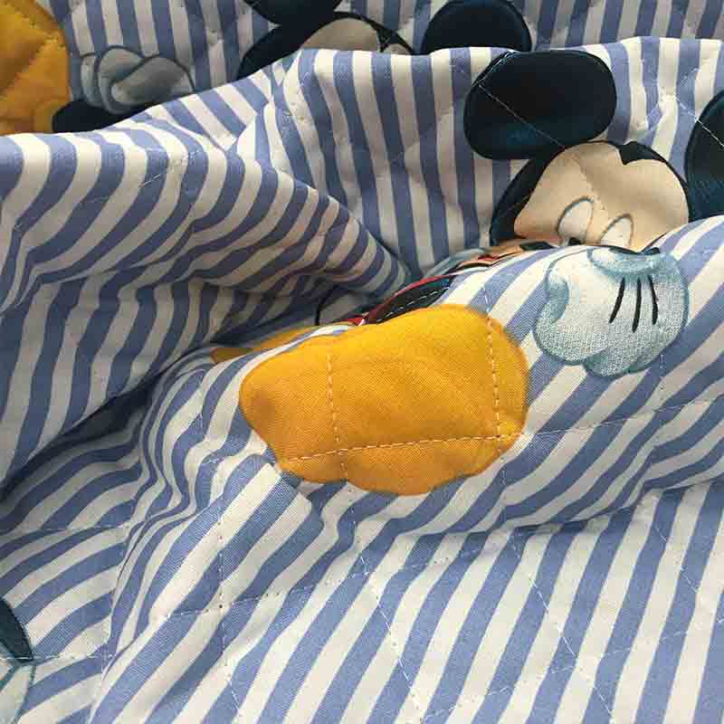 Tessuto Trapuntato Disney Cotone Topolino Sport Mosso