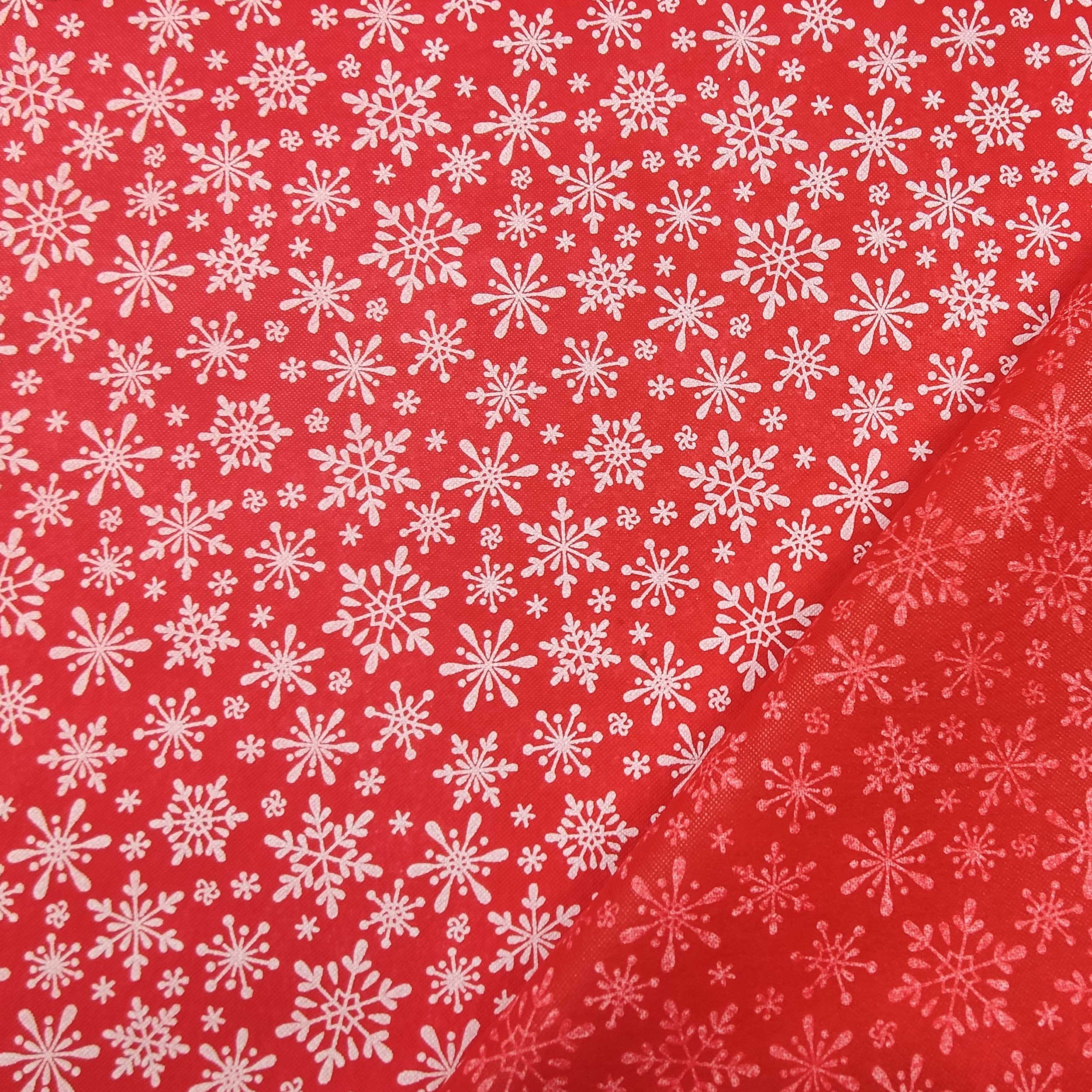 Tessuto Non Tessuto Fiocchi di Neve Bianchi Image