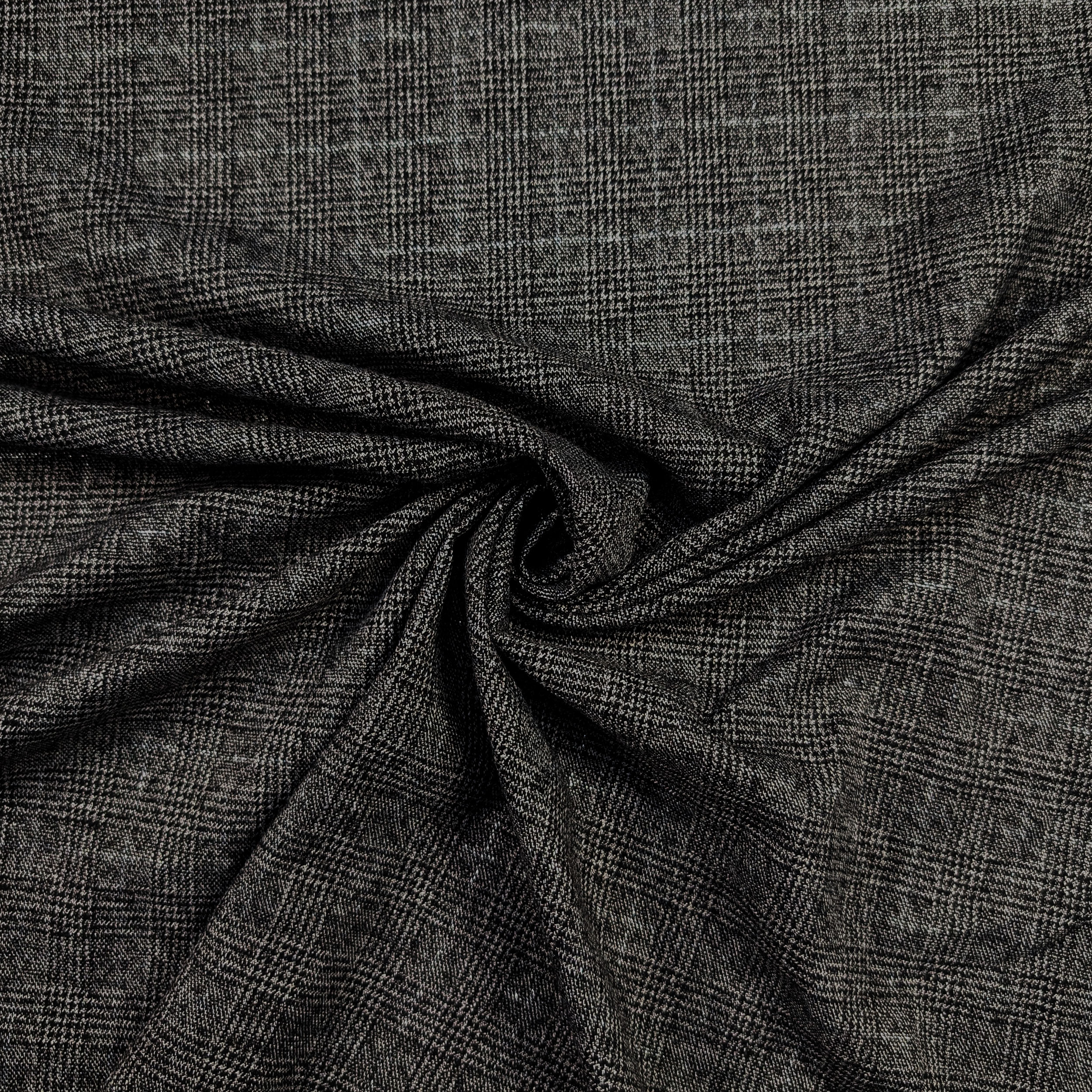 Tartan Grigio Scuro Lurex Argento Image