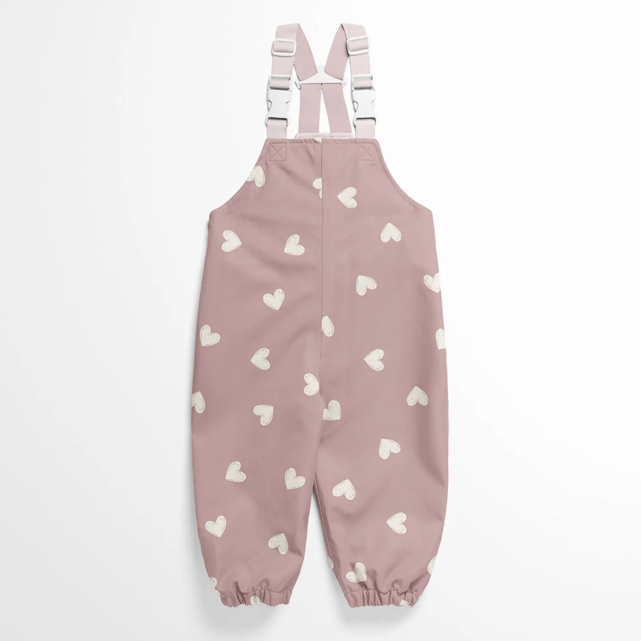 Impermeabile Fantasia Cuori Bianchi Sfondo Rosa