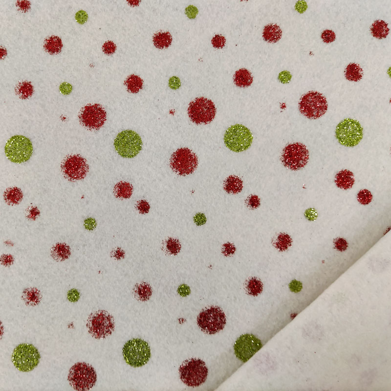 Pannolenci con Pois Glitter Sfondo Panna H 75 cm