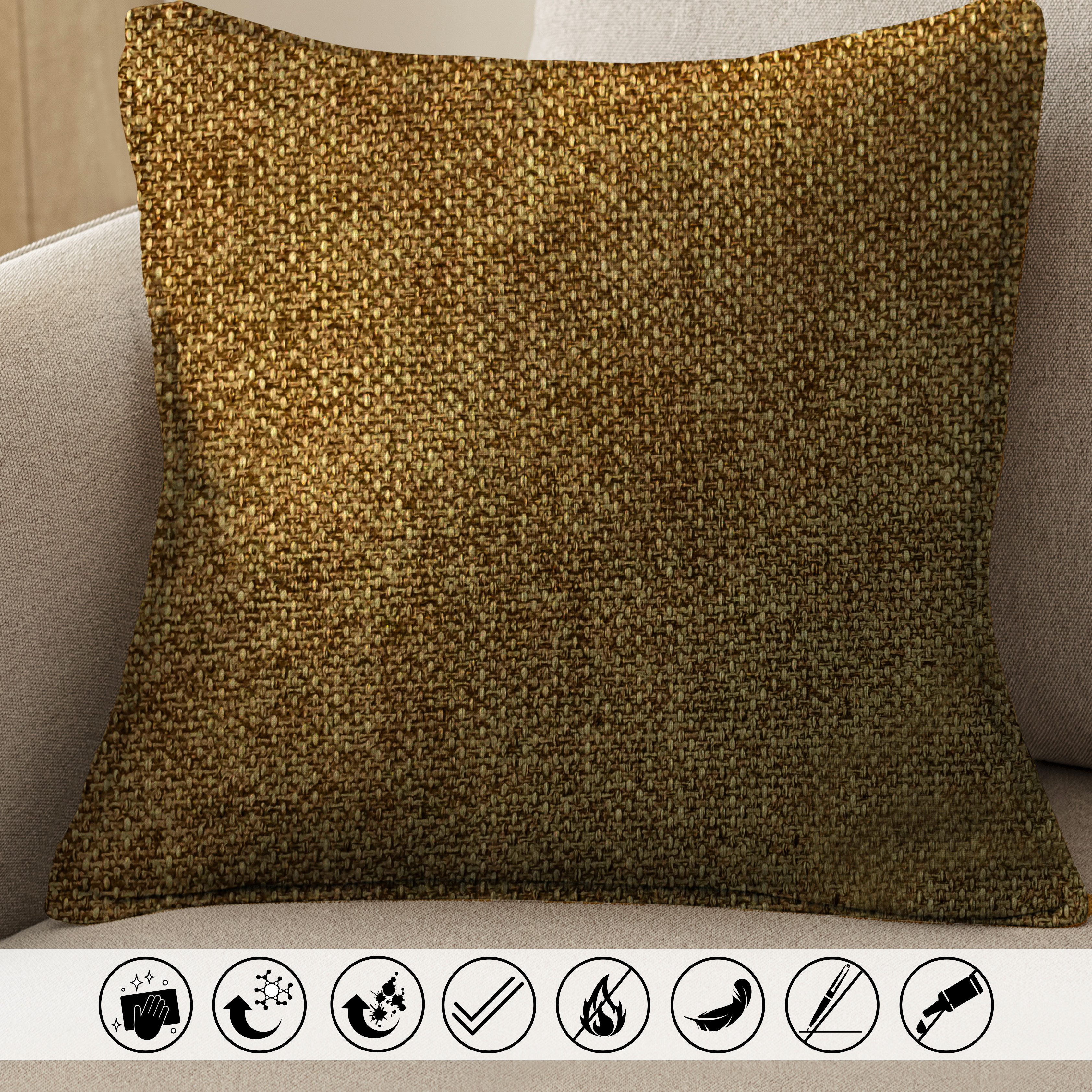 Tessuto Arredo Trama Melange Oro Image