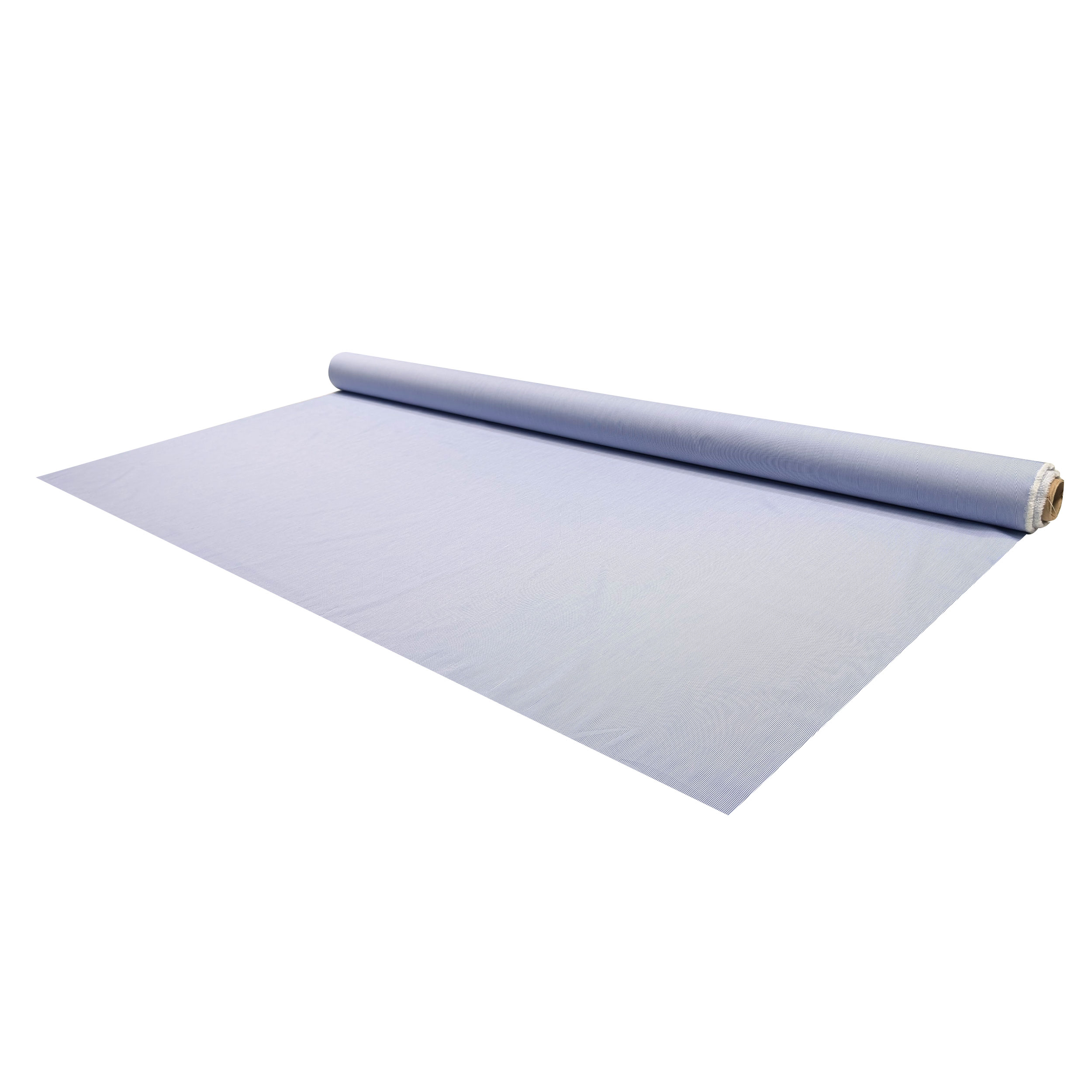 Cotone per Camiceria Micro Righe Azzurre Image