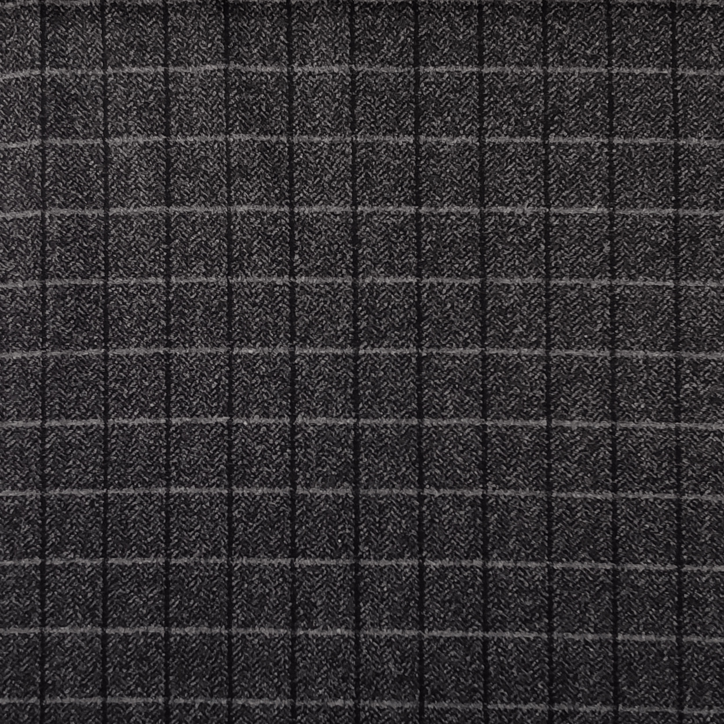 Neoprene Double-Side Tartan in Lana e Grigio