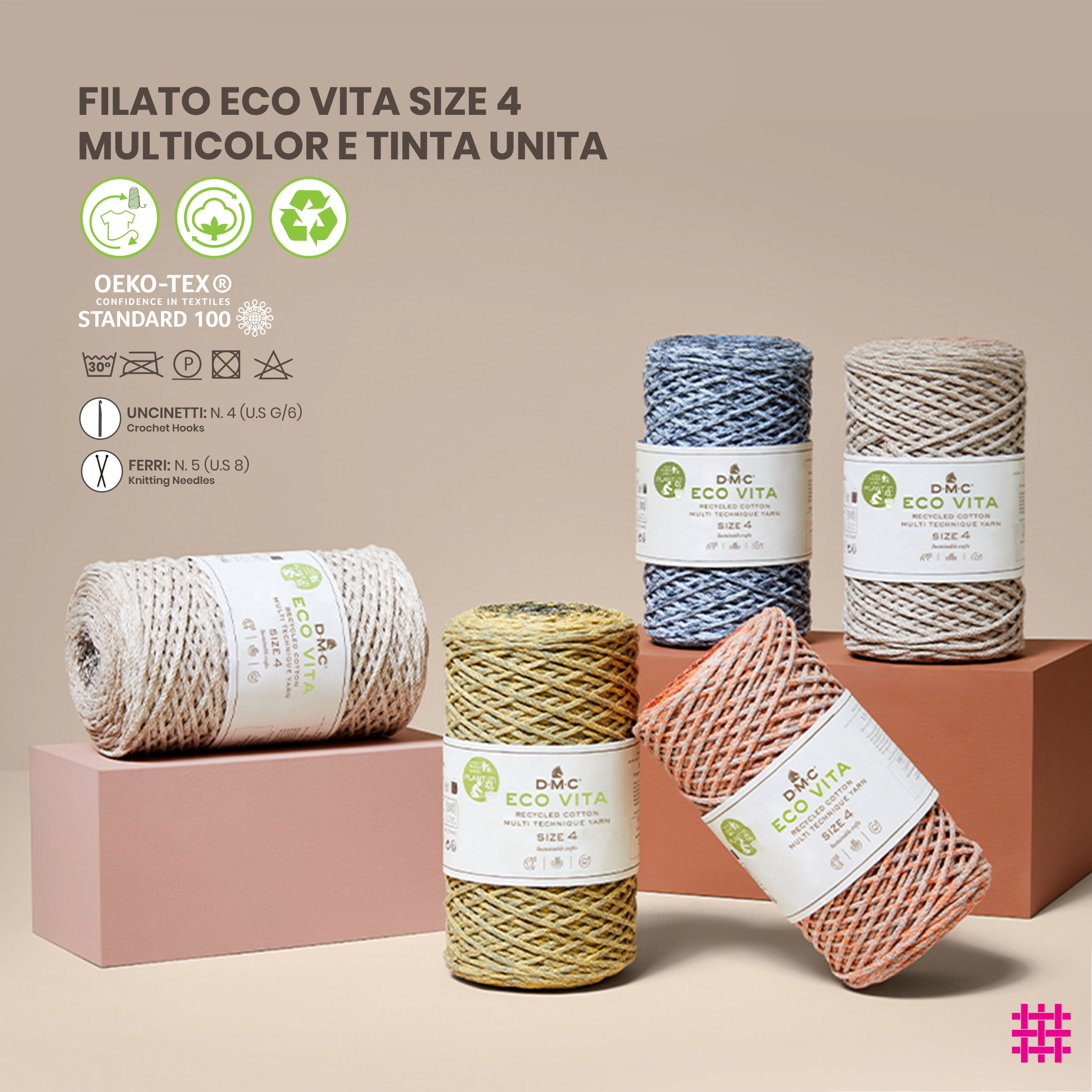 Filato DMC Eco Vita Size 4 Tinta Unita Image