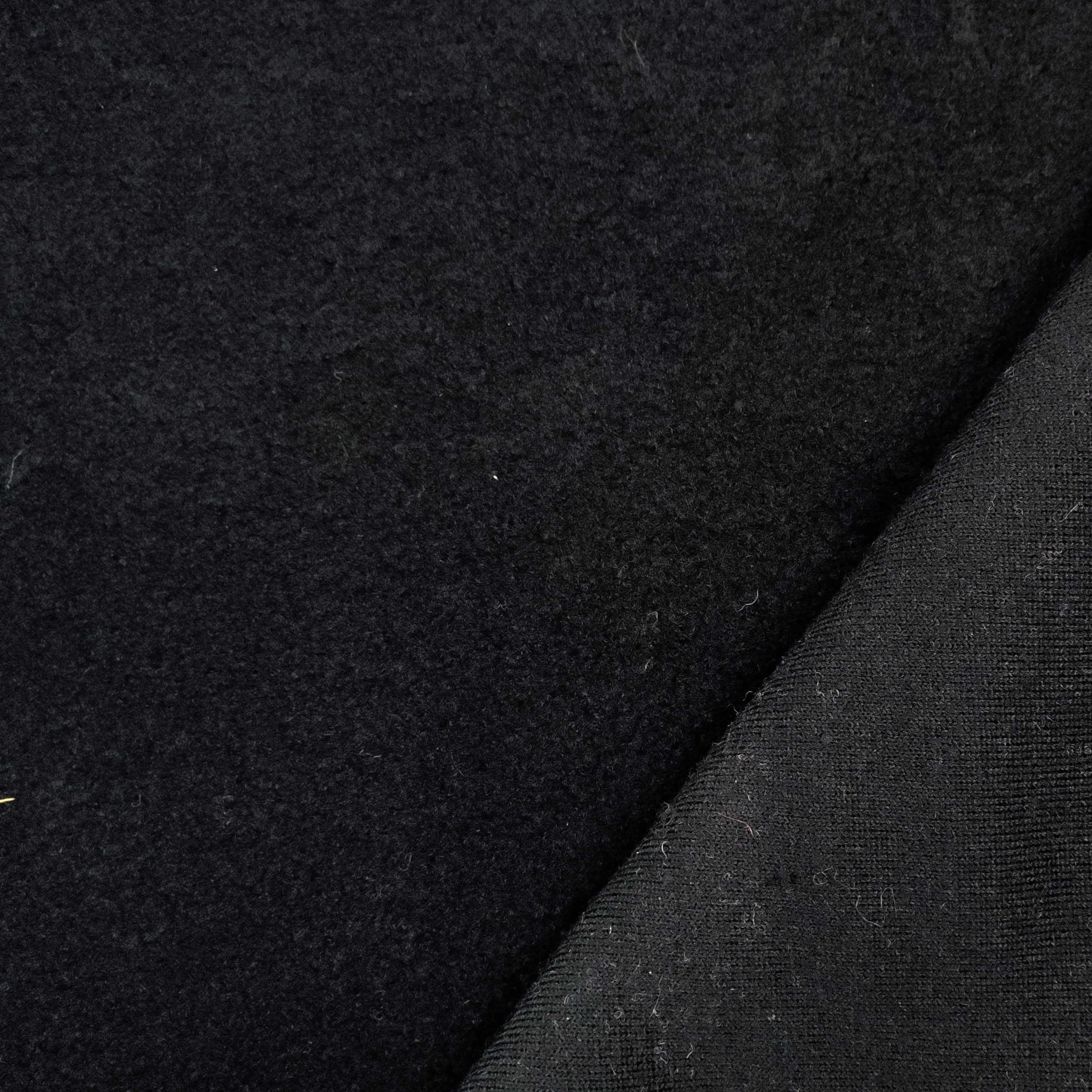 Tessuto Cappotto Nero Tinta Unita  Image