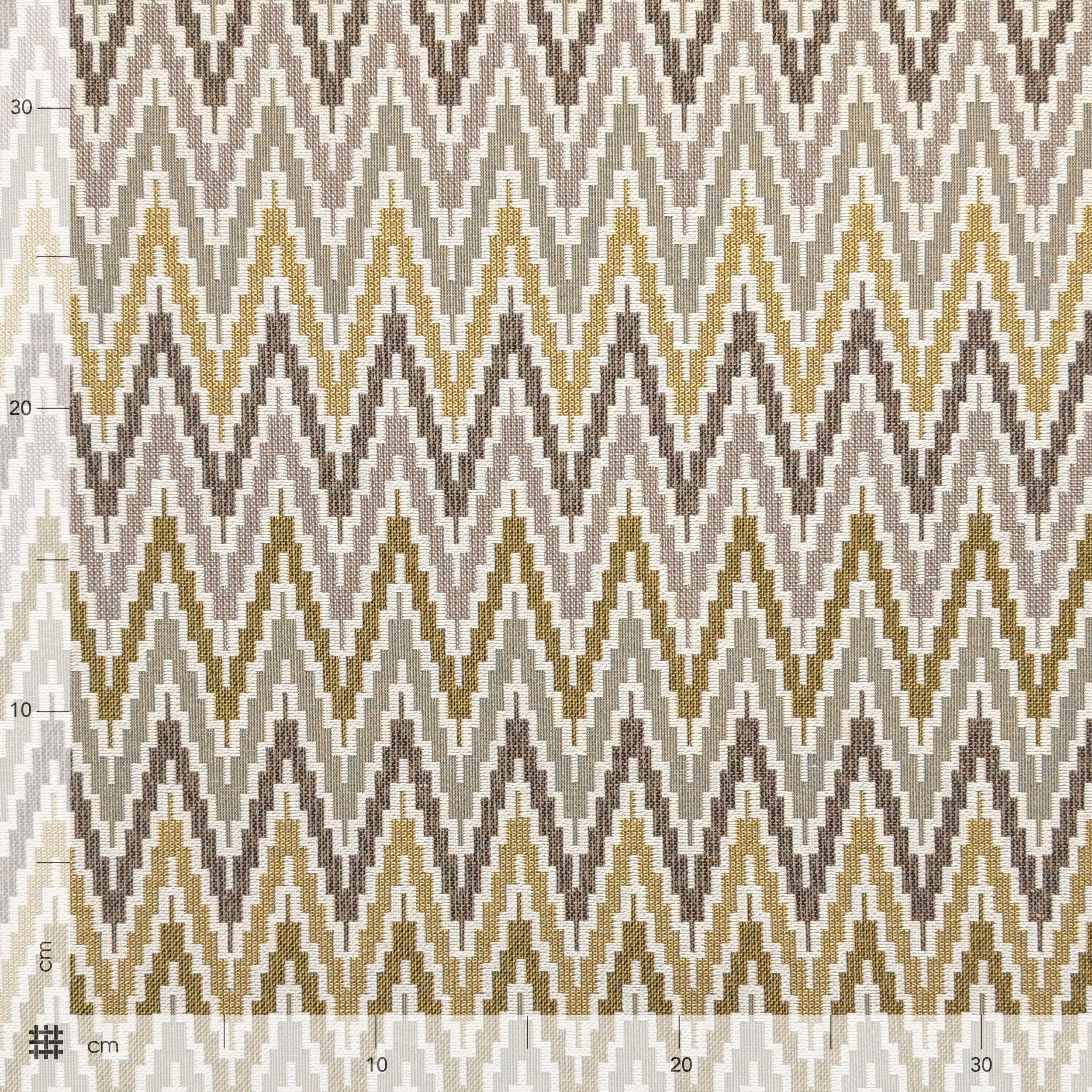 Jacquard Zig Zag Astratto Toni Marroni Image