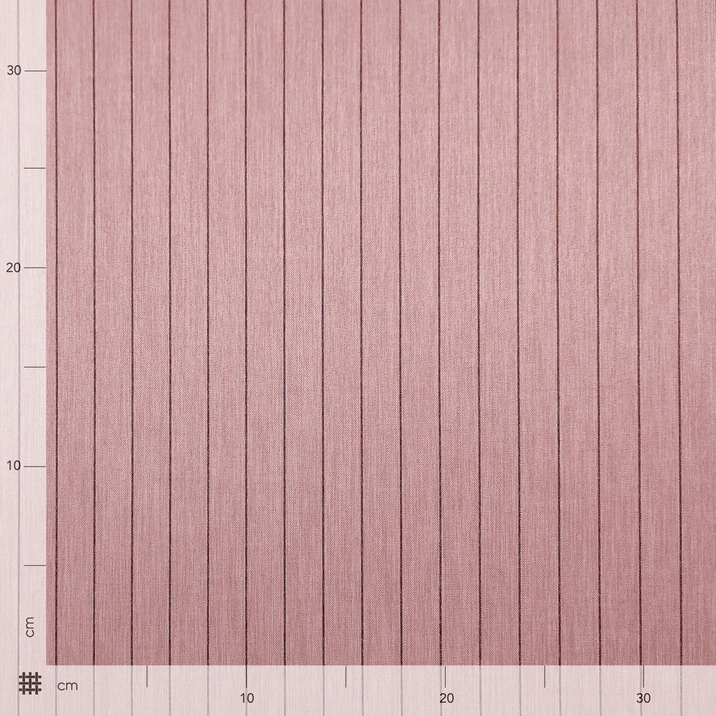 Tessuto Elasticizzato Gessato Lino Rosa
