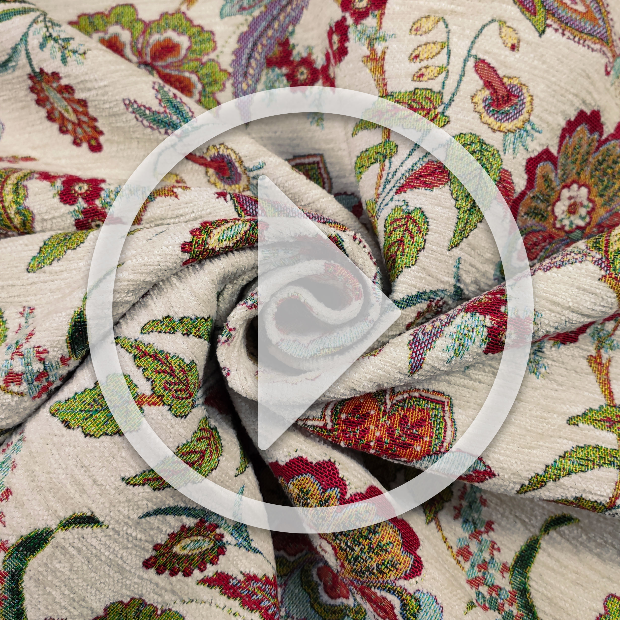 Tessuto Jacquard Floccato Fantasia Floreale Image