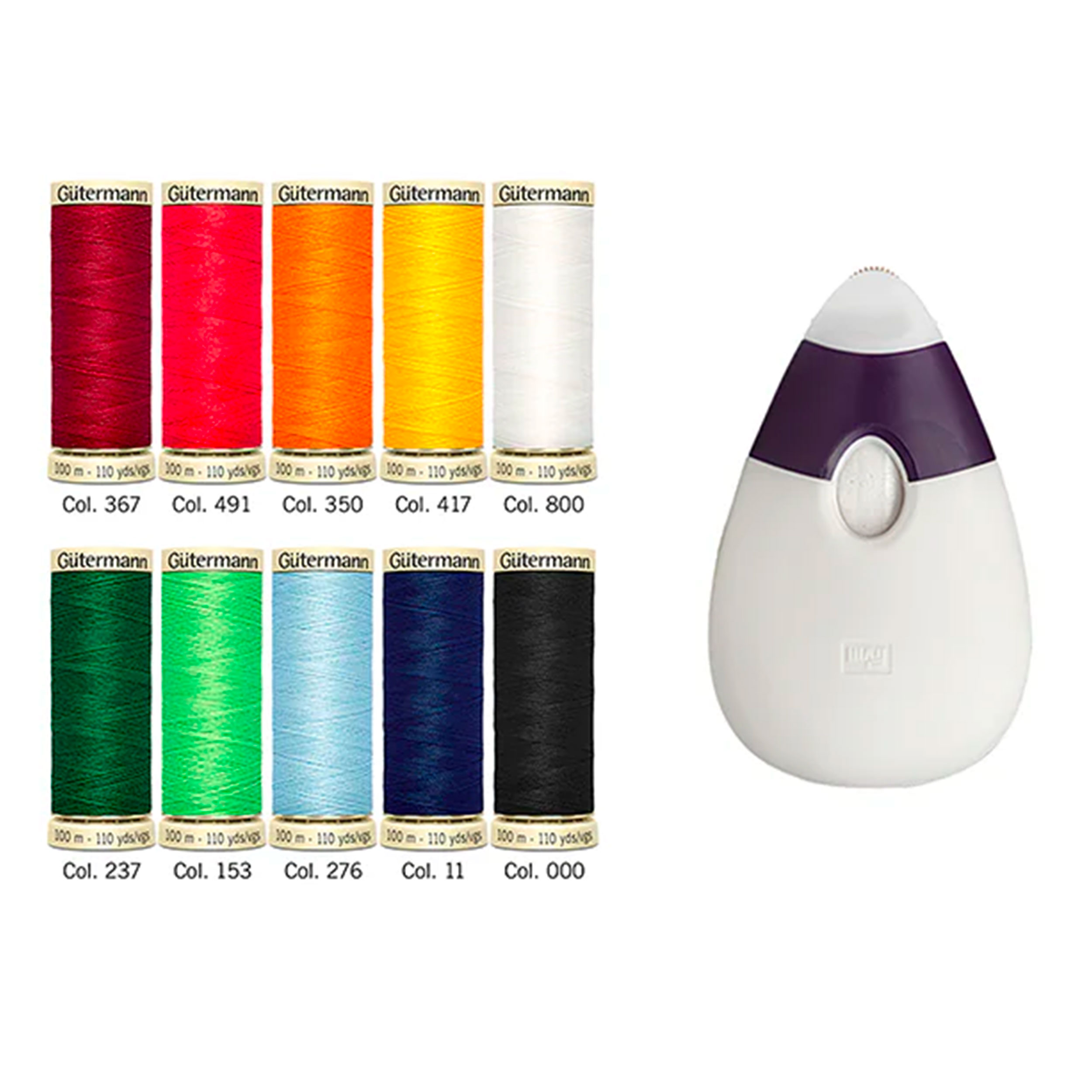 Gutermann Cucitutto 10 Bobine 100 m Rotella con Gesso Prym