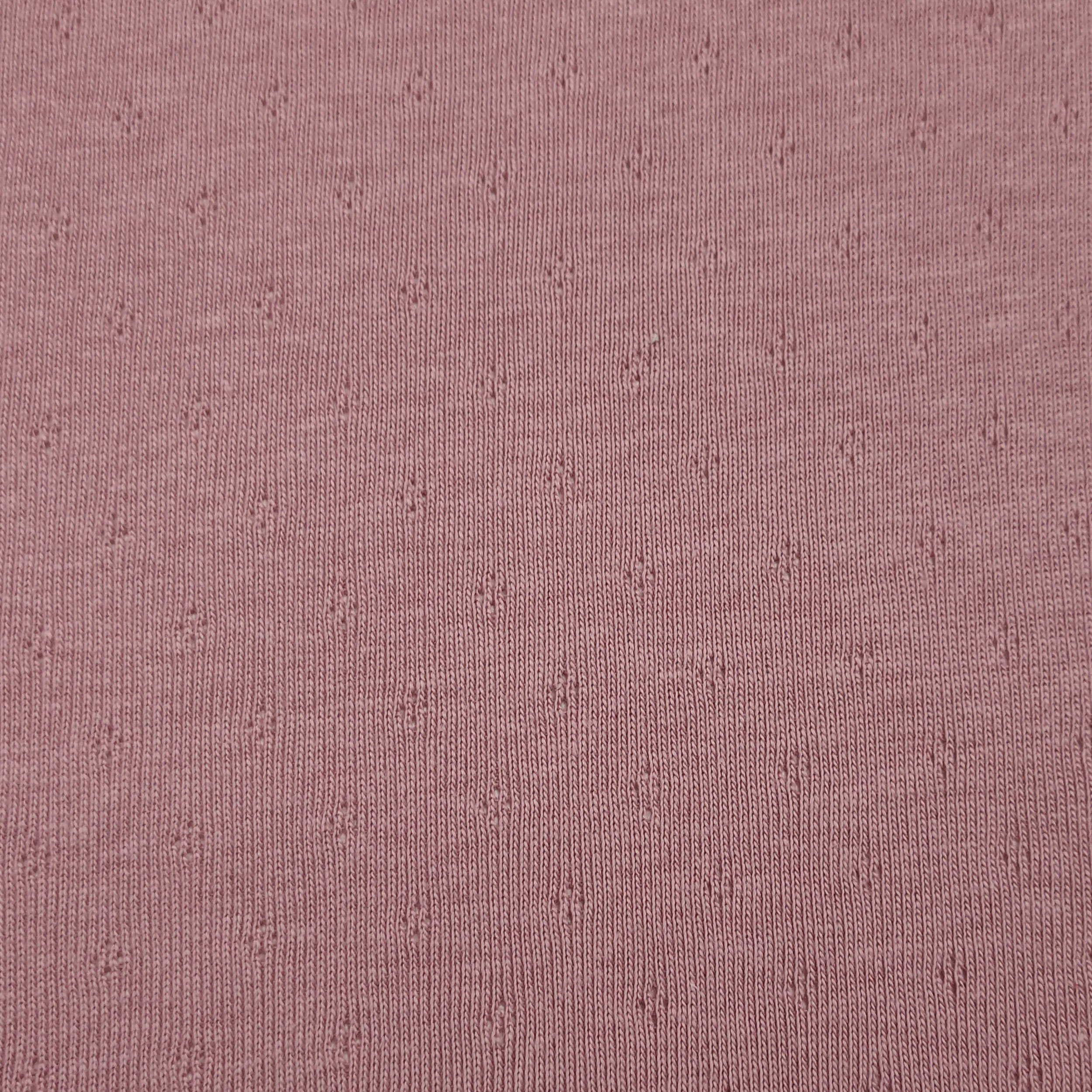 tessuto jersey rosa antico con fiorellini 