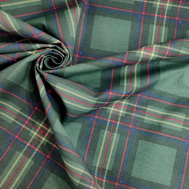 Tessuto tartan verde