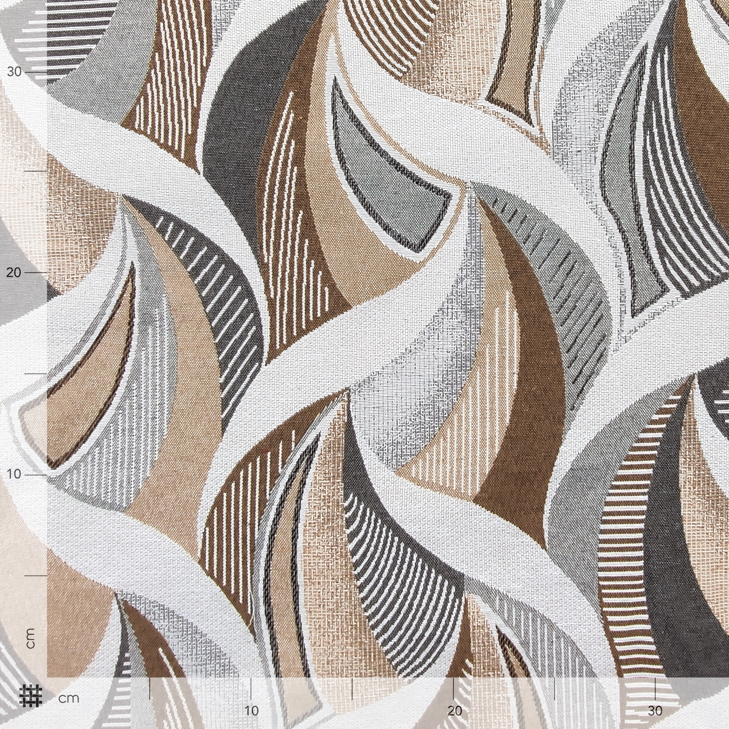 Jacquard Geometrico Beige e Grigio