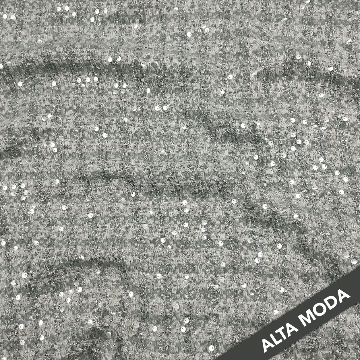 Jacquard Moda Grigio Chiaro con Paillettes Image