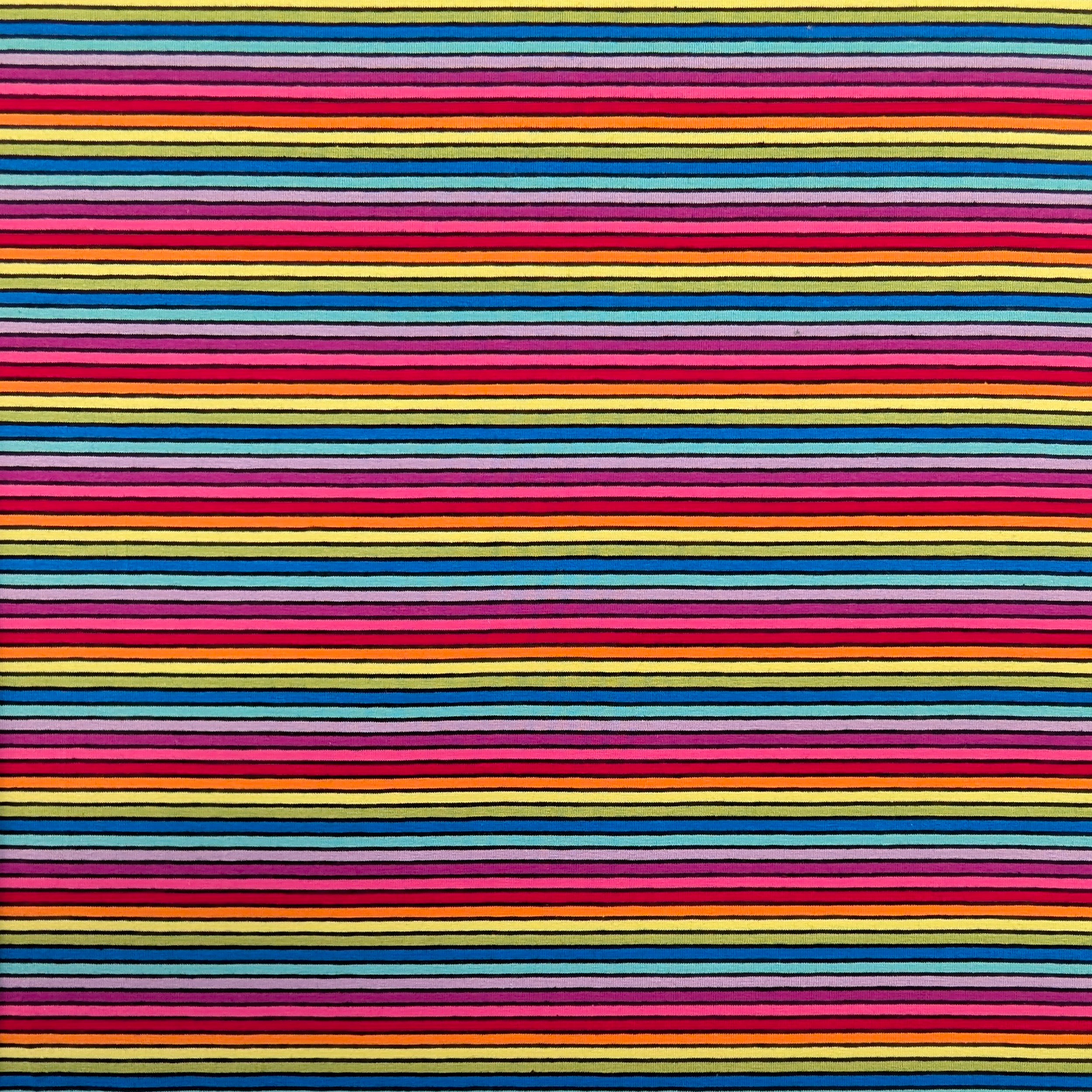 Jersey Cotone Righe Orizzontali Multicolor Image