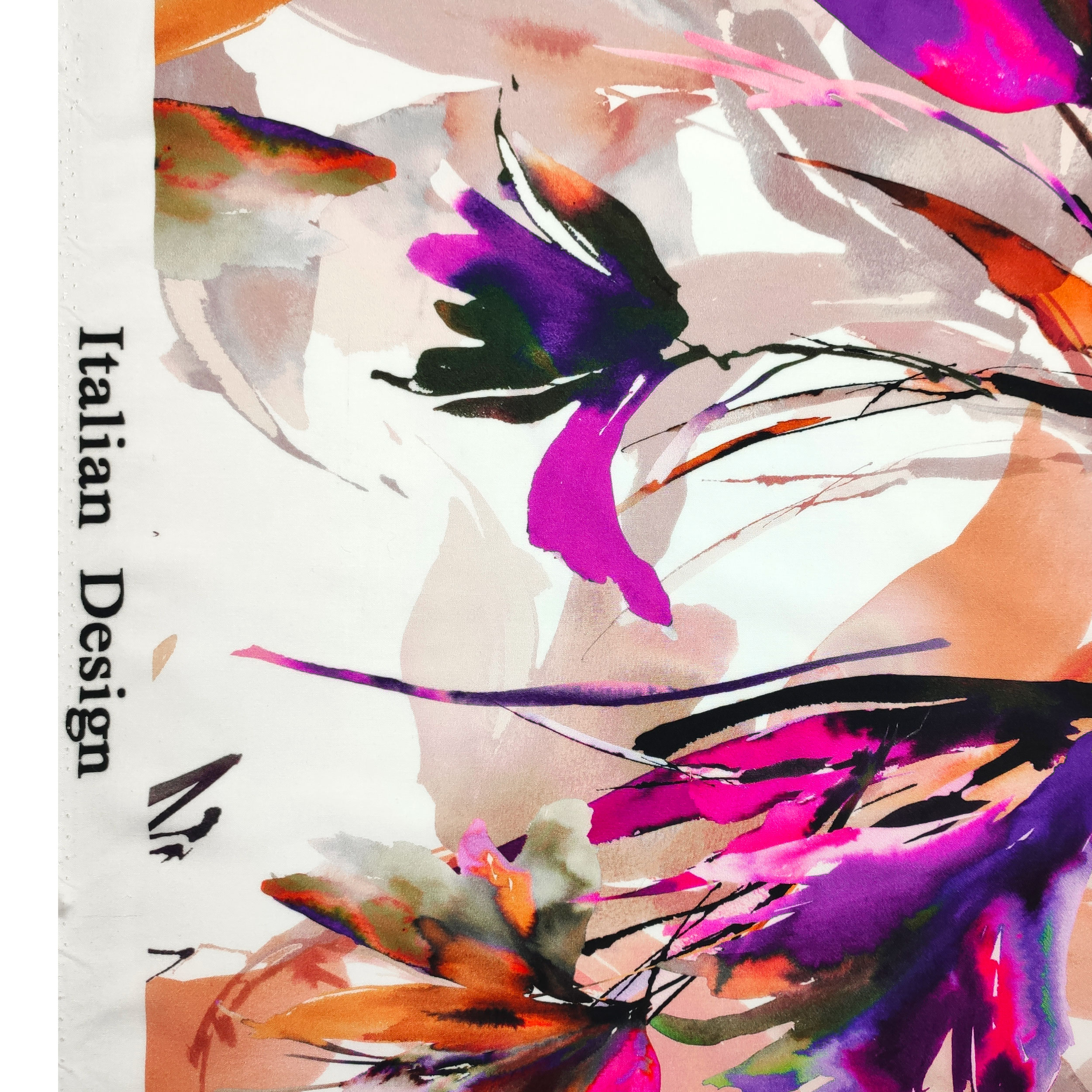 Tessuto Per Abito Challis In Viscosa Con Stampa Floreale, Giallo - Foto 7