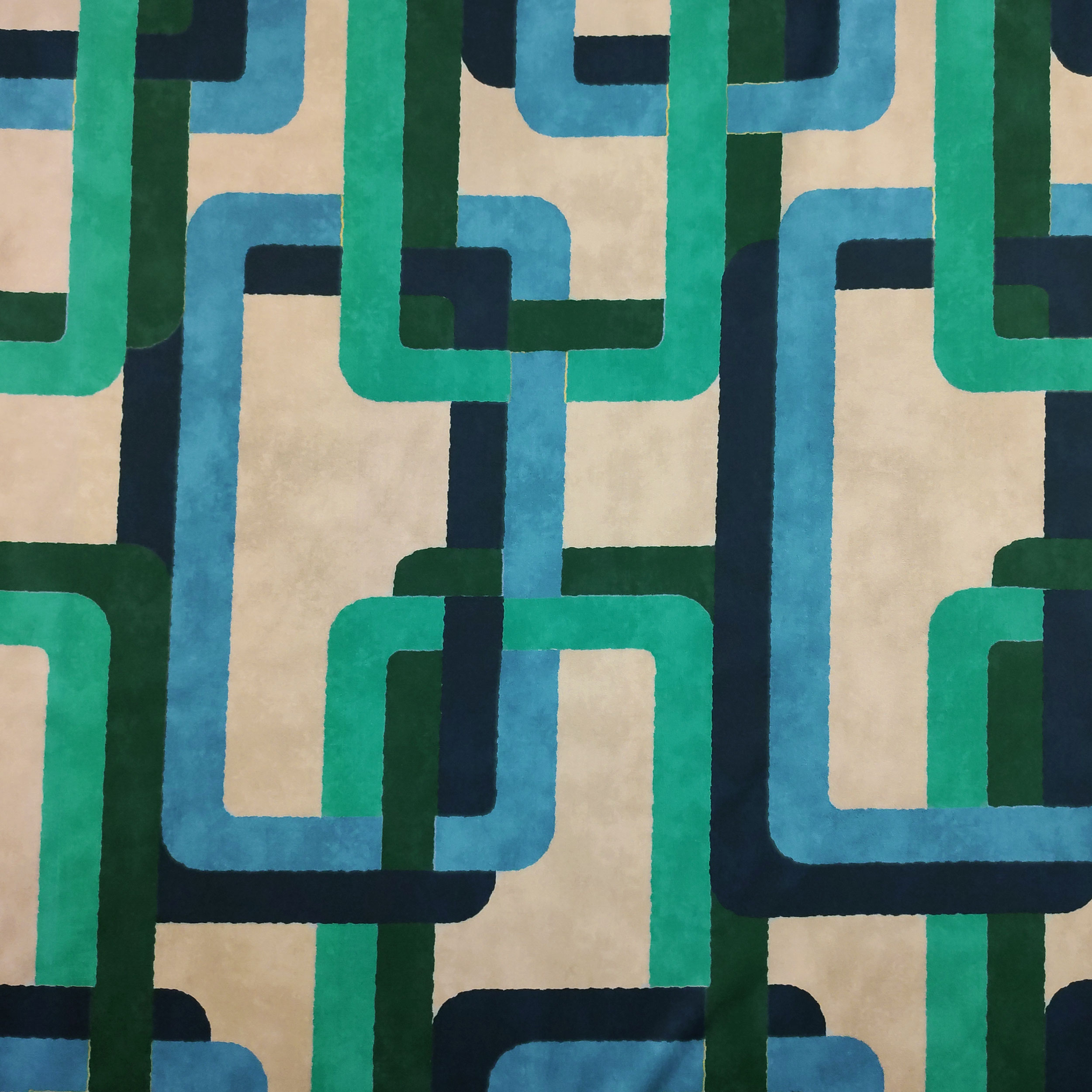 Rasetto Alta Moda Geometria Toni Verde e Blu