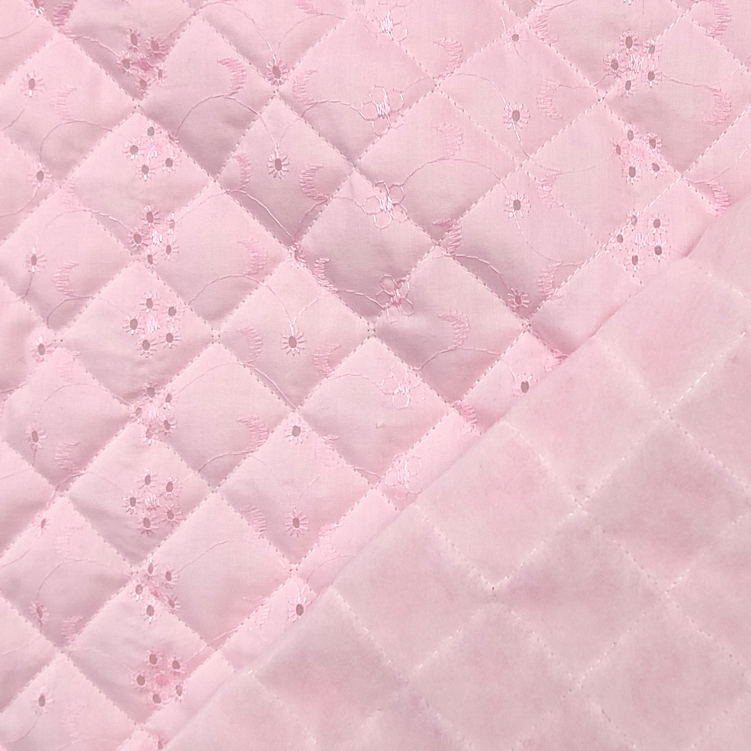 Tessuto Trapunta Sangallo Rosa