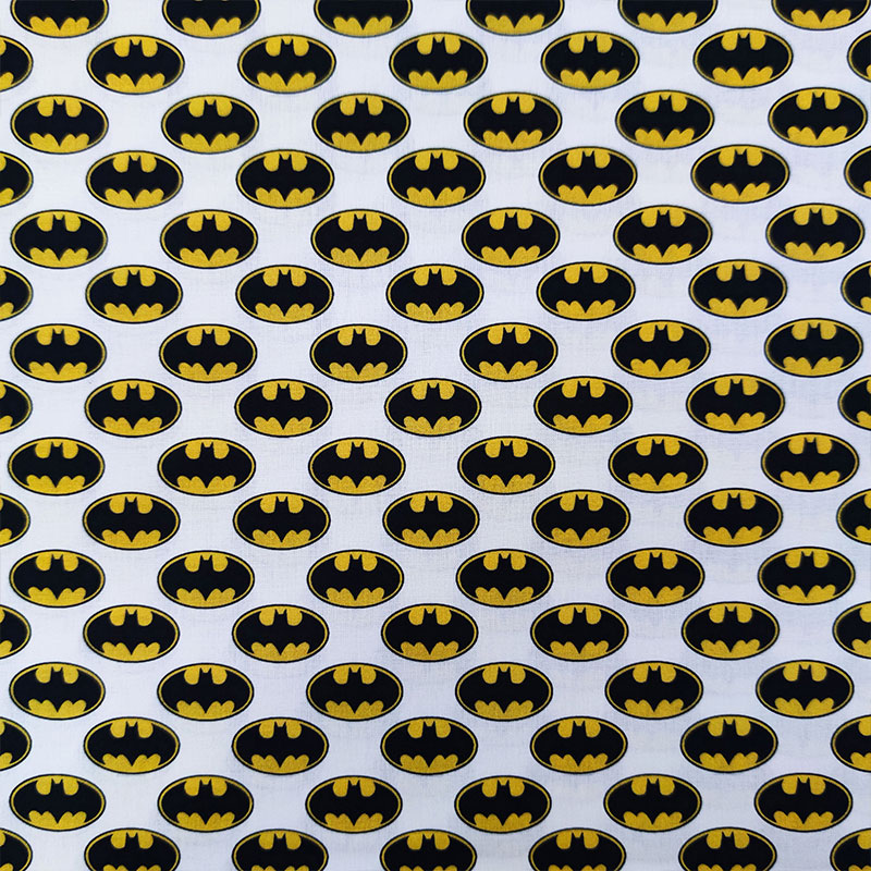 tessuto cotone logo batman