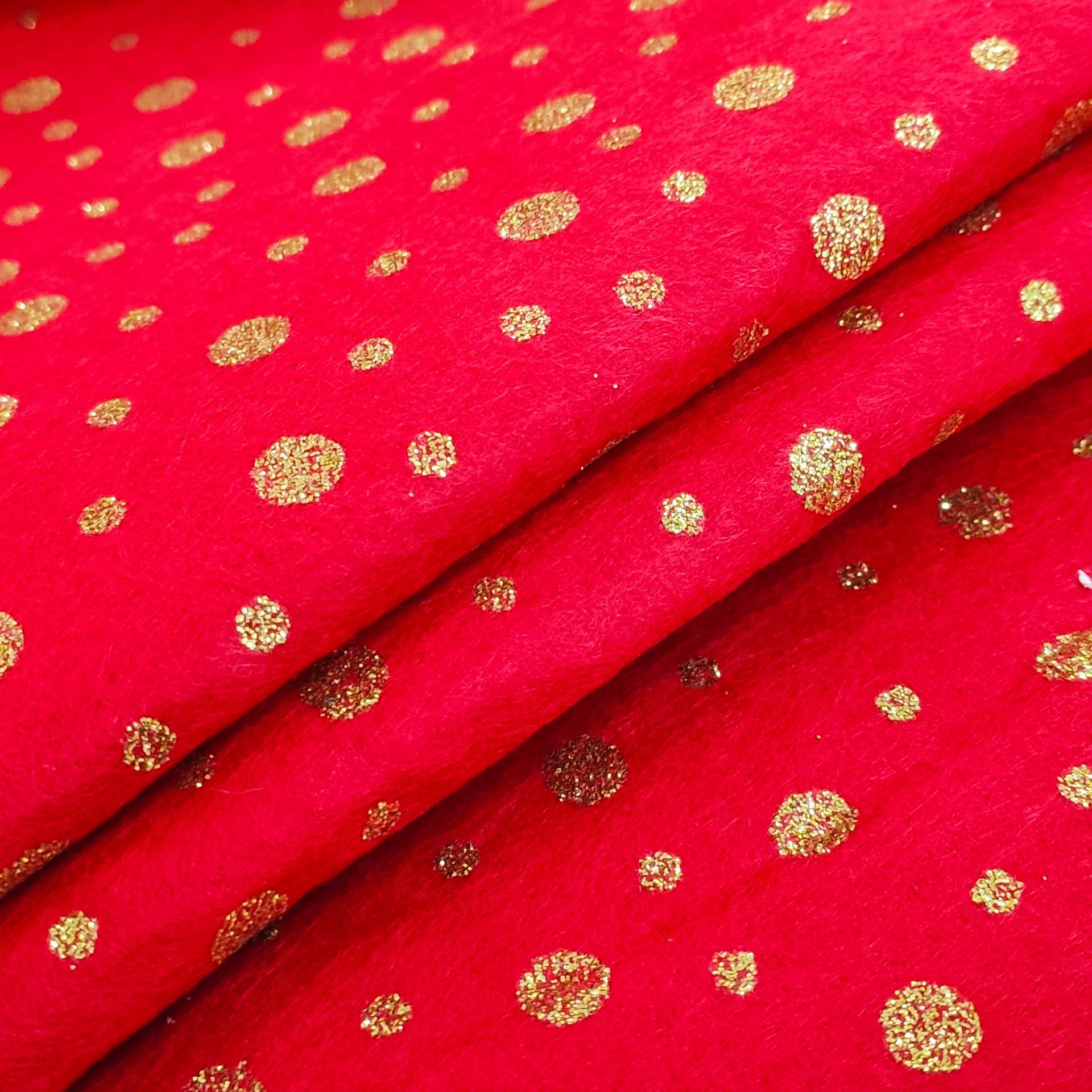 Pannolenci pois lurex rosso dettaglio