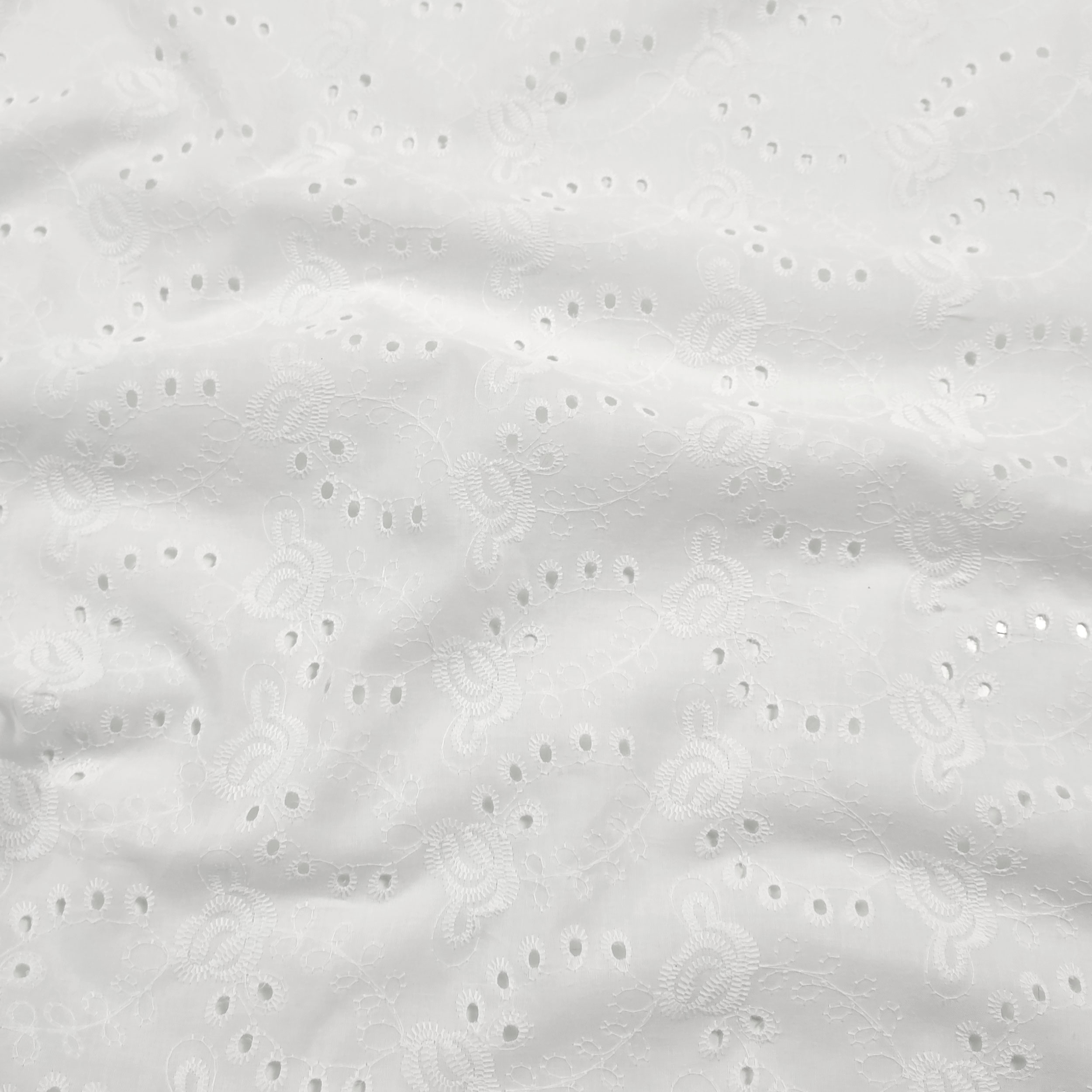 Sangallo di Cotone Bianco Roselline Image