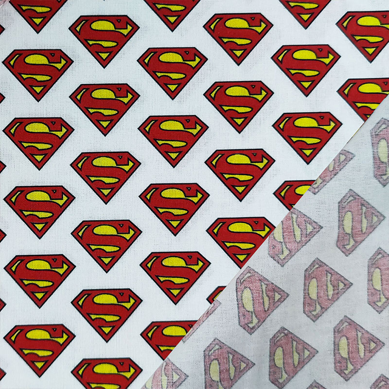 Ritaglio Tessuto Cotone DC Logo Superman 50x150 cm