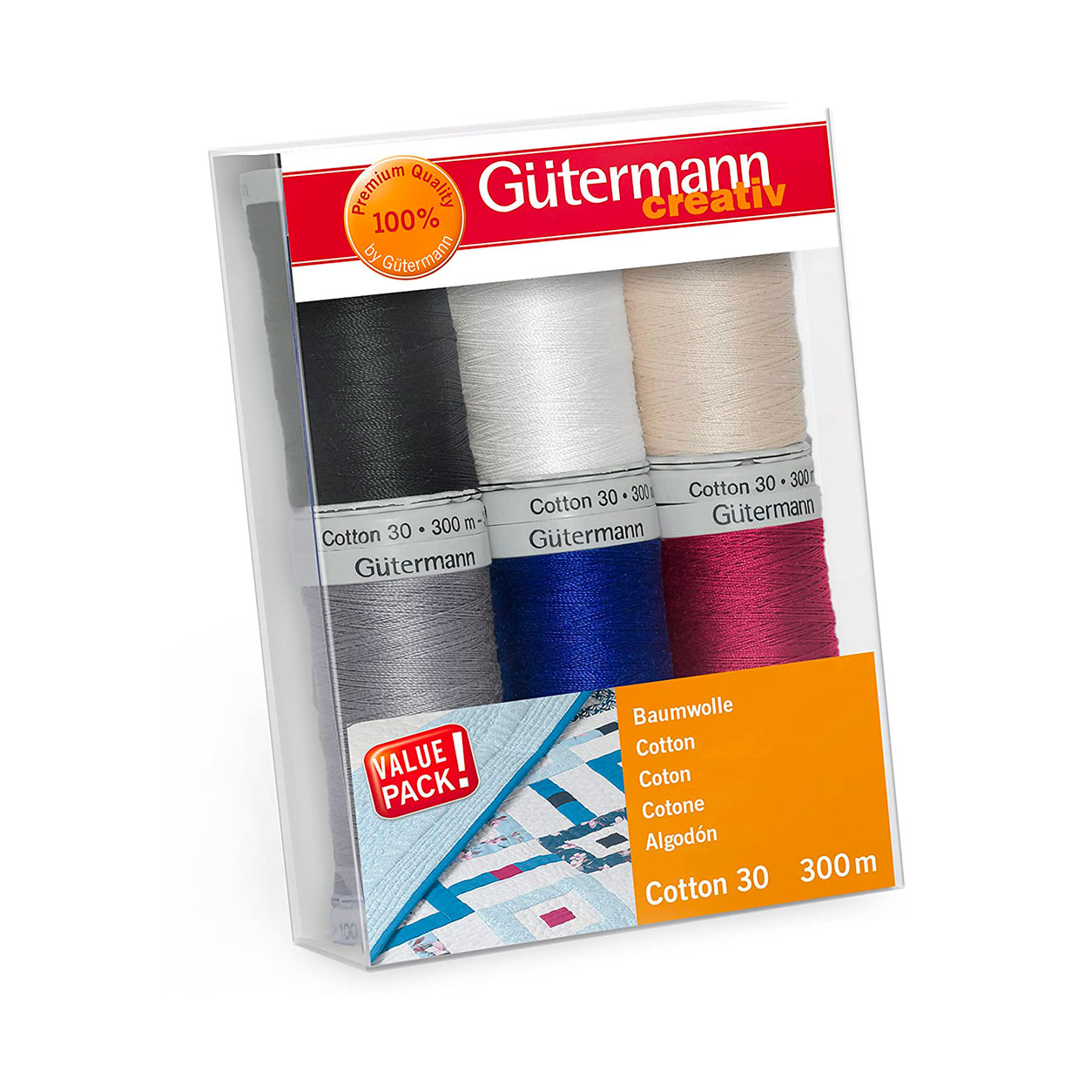 Gutermann Filo Cotone 300 m 6 Bobine