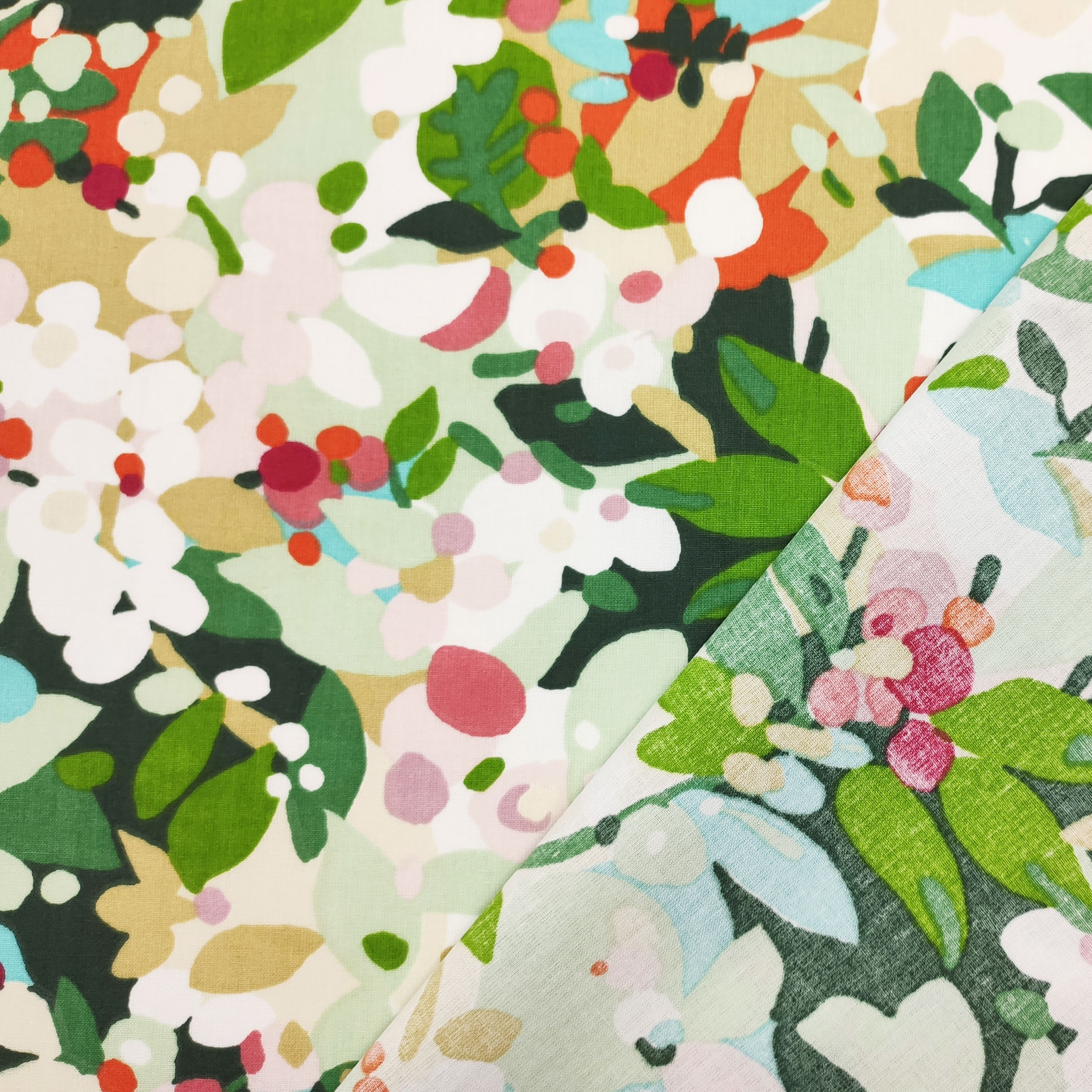 Misto Cotone Fantasia Floreale Multicolor