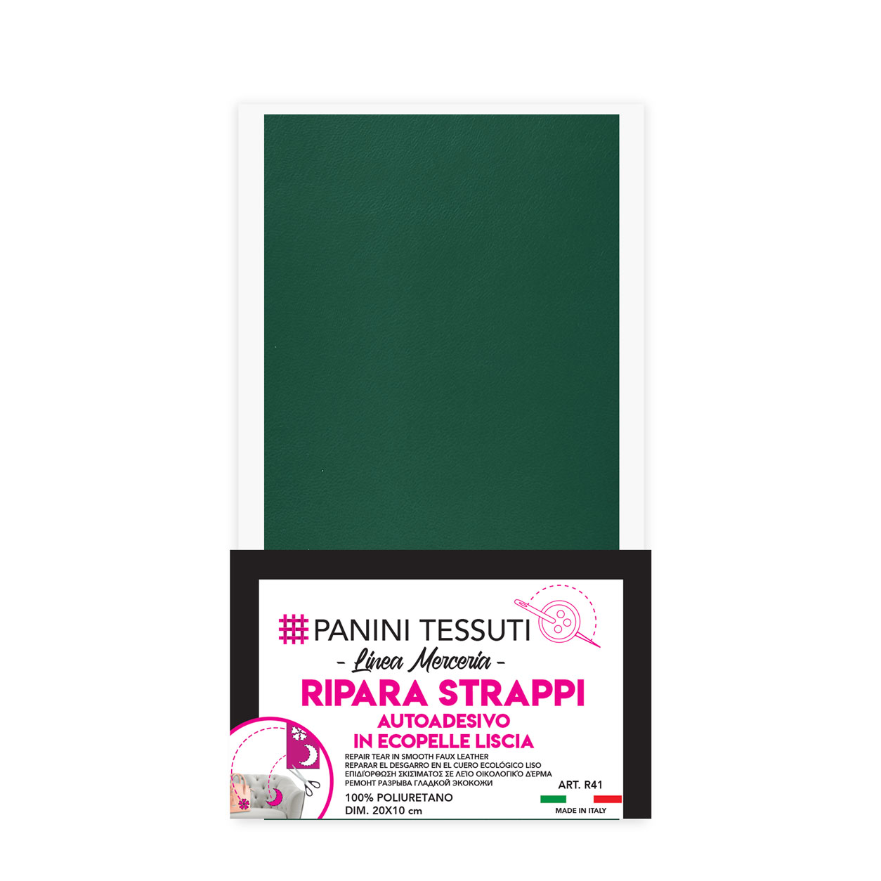 ripara-strappo-autoadesivo-ecopelle-liscia-verde