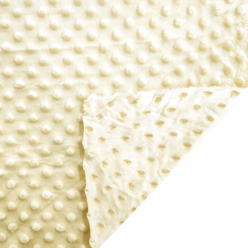 Tessuto Minky Dots Lux Giallino 