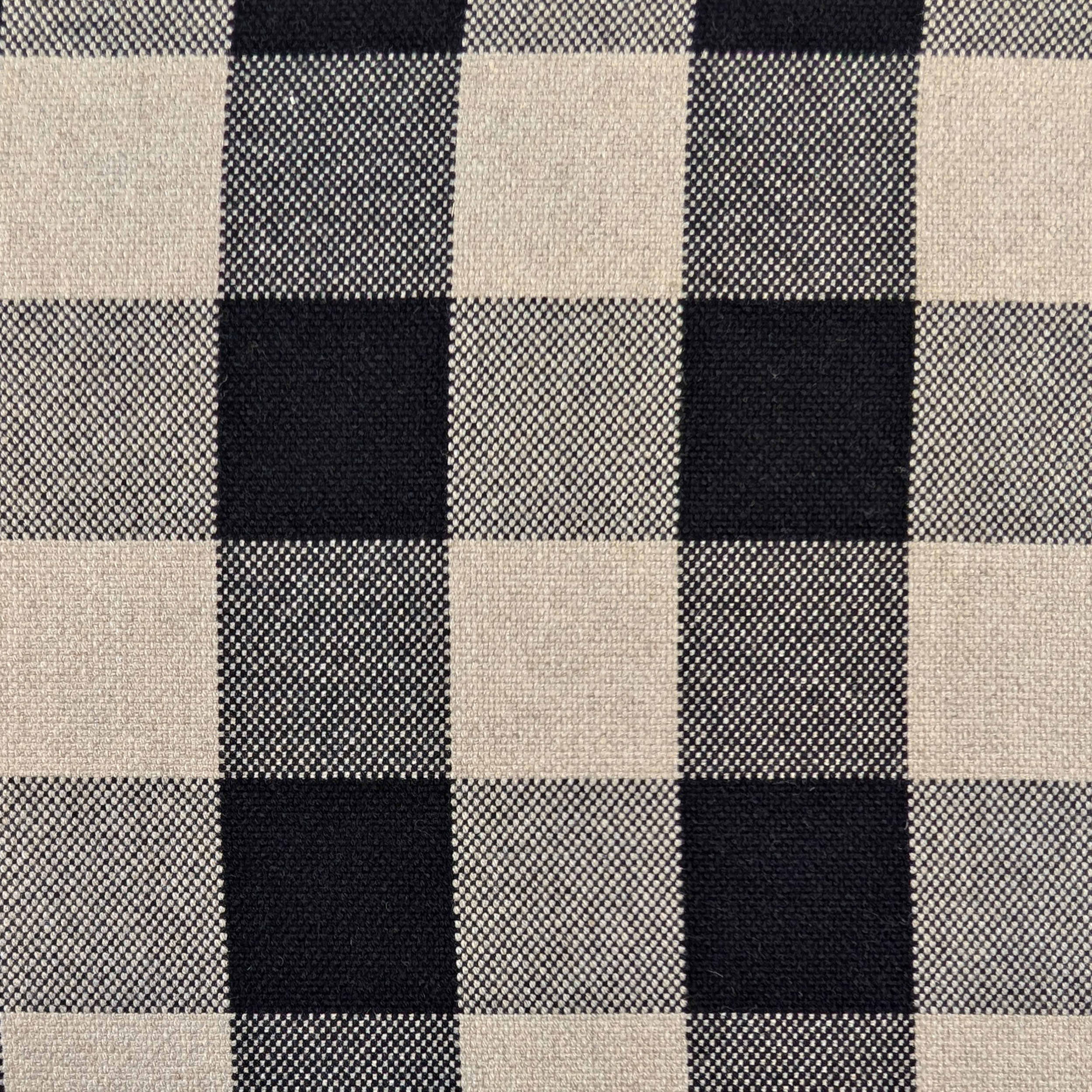 Lana Cachemire Quadri Beige e Nero Image