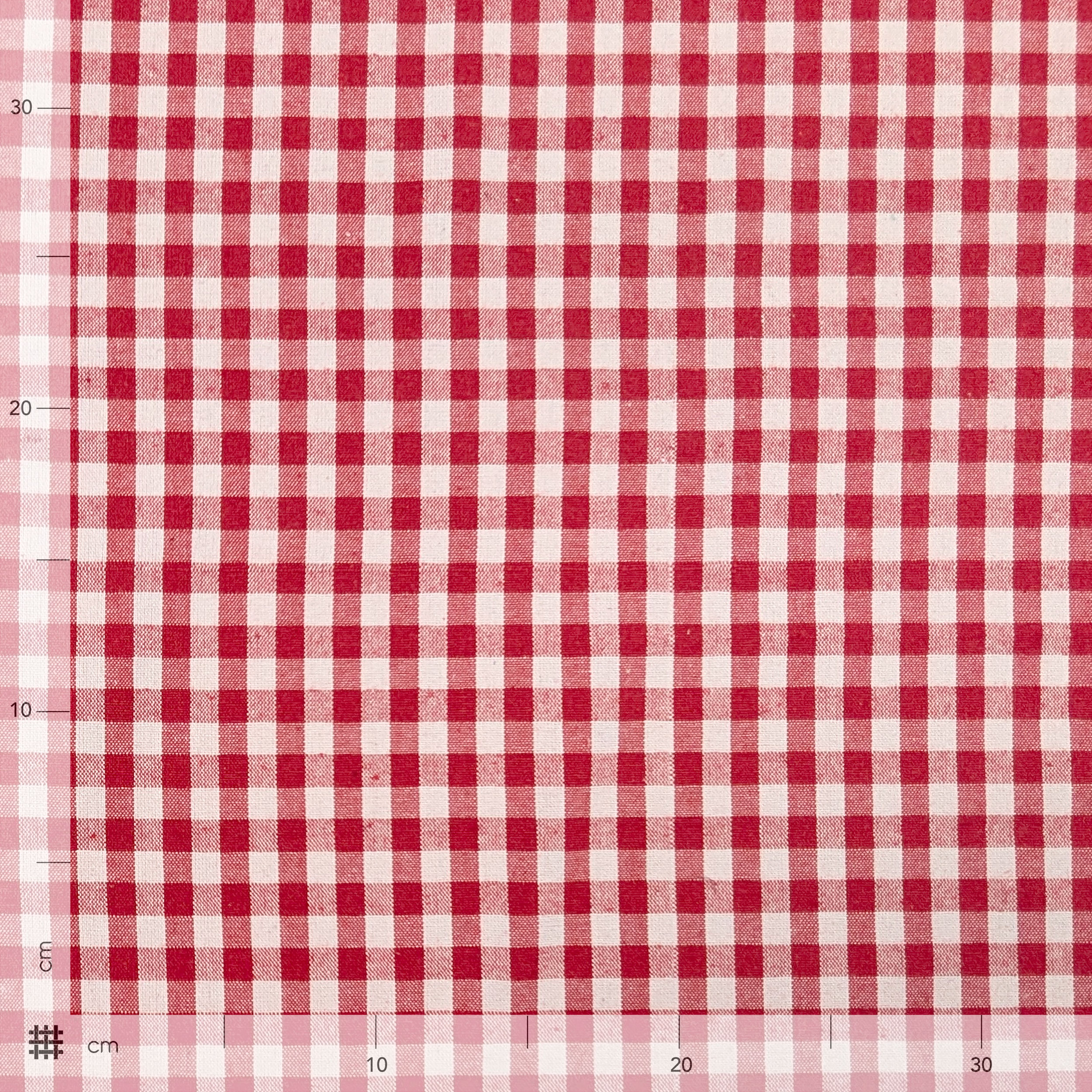 Cotone Lavato Tinto in Filo Quadretti Rossi Image