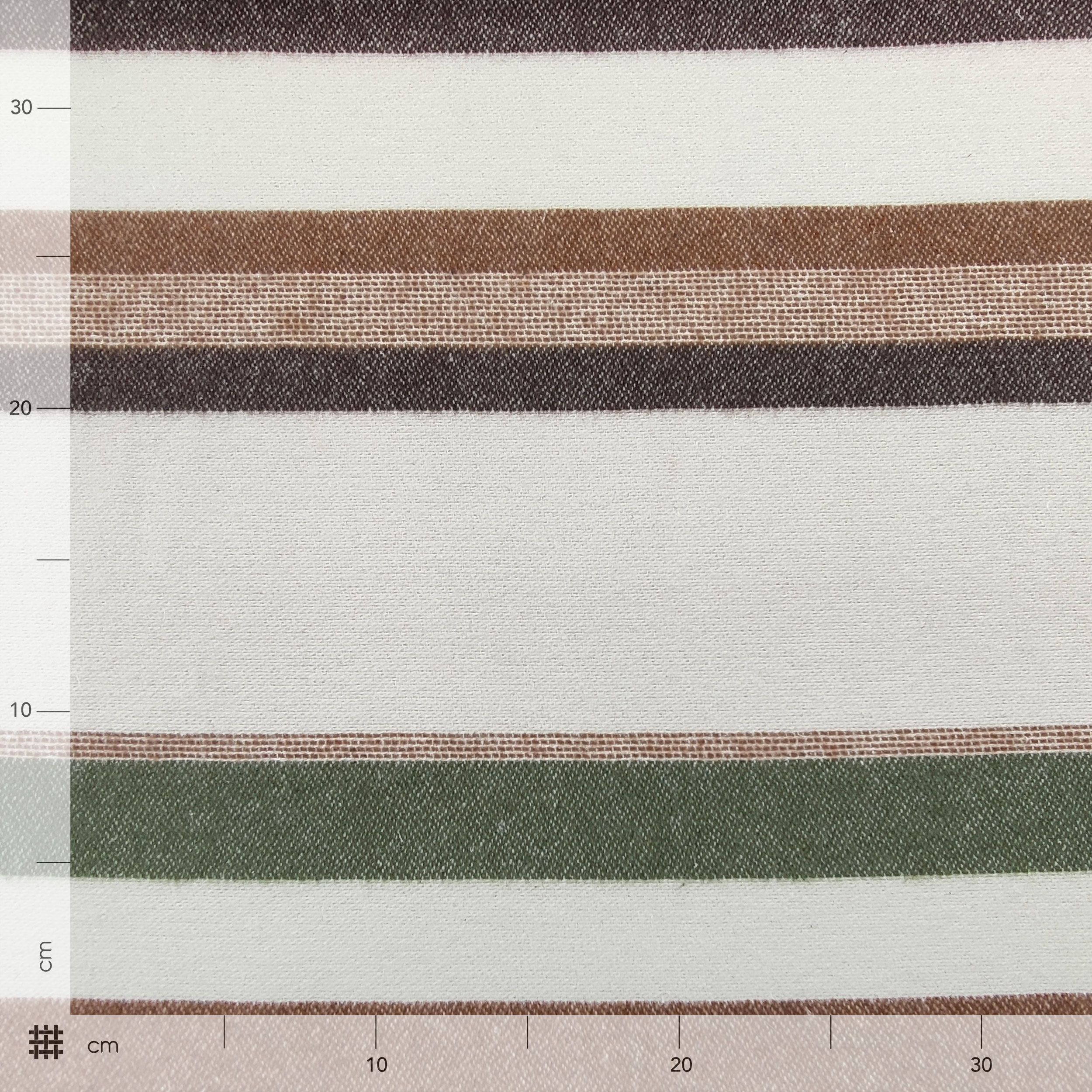 Maglia Pesante Panna con Righe Colorate