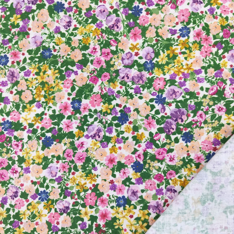Rasatello di Cotone Fiori Primaverili