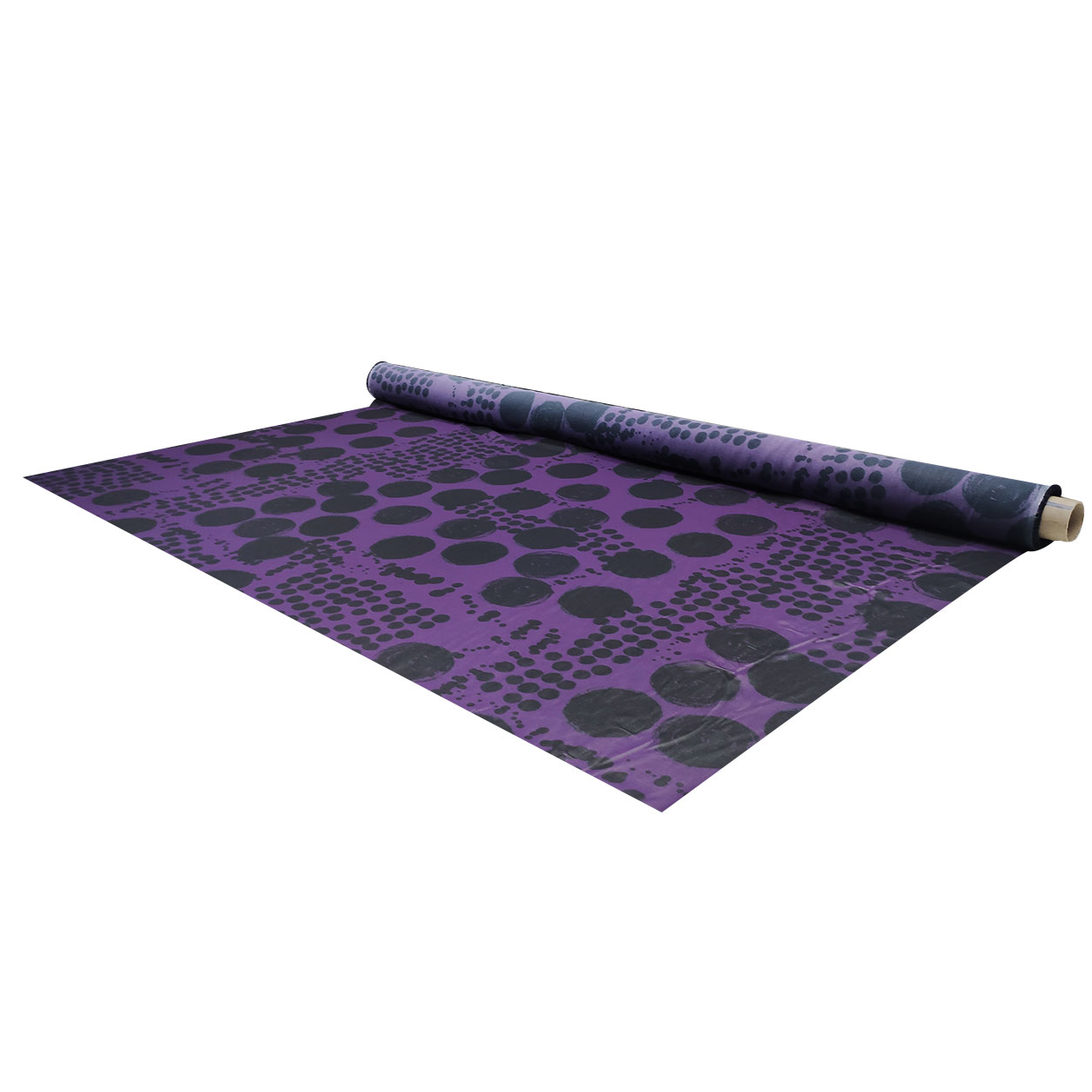 voile-abbigliamento-fantasia-cerchi-neri-sfondo-viola