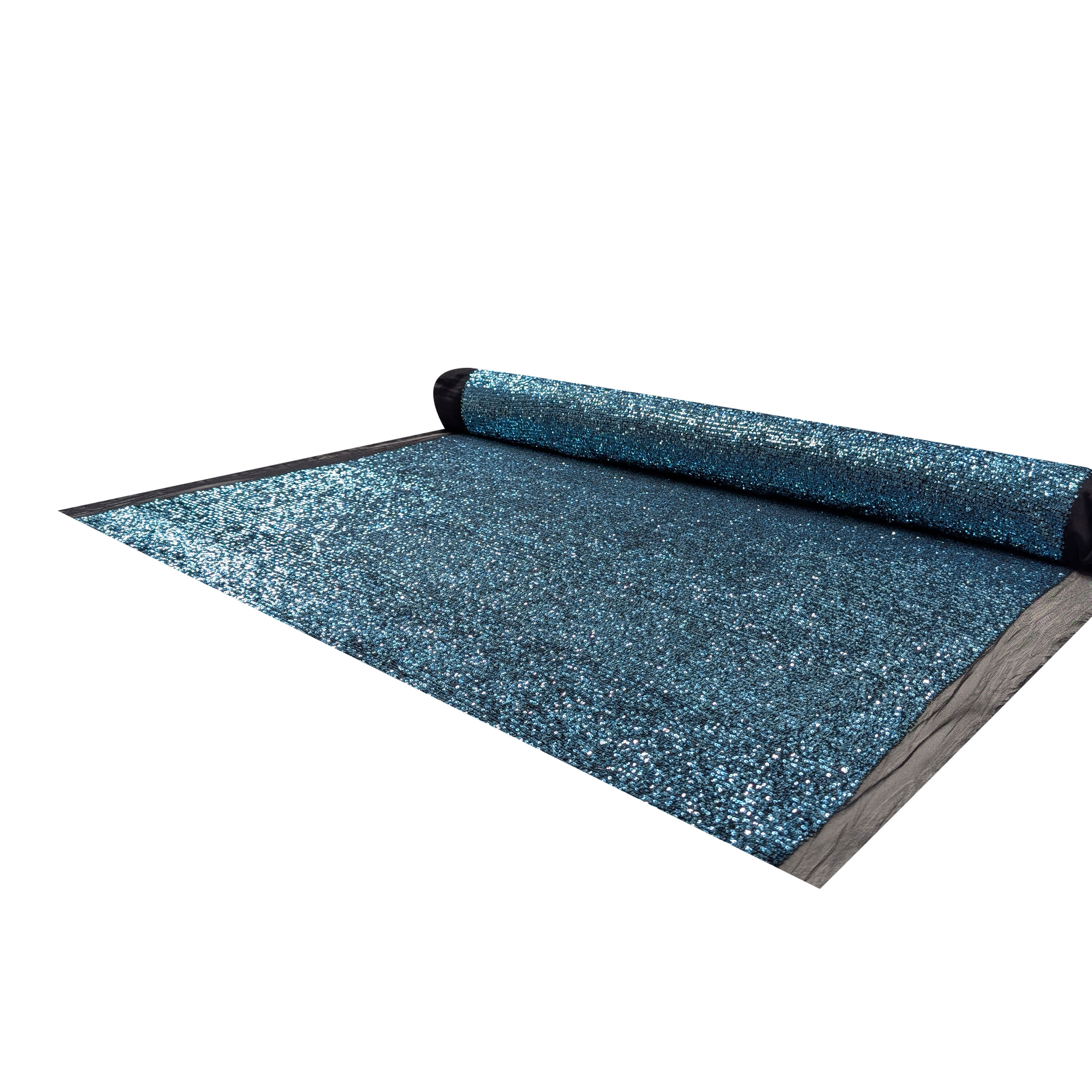 Paillettes su Tulle Elasticizzato Turchese Image