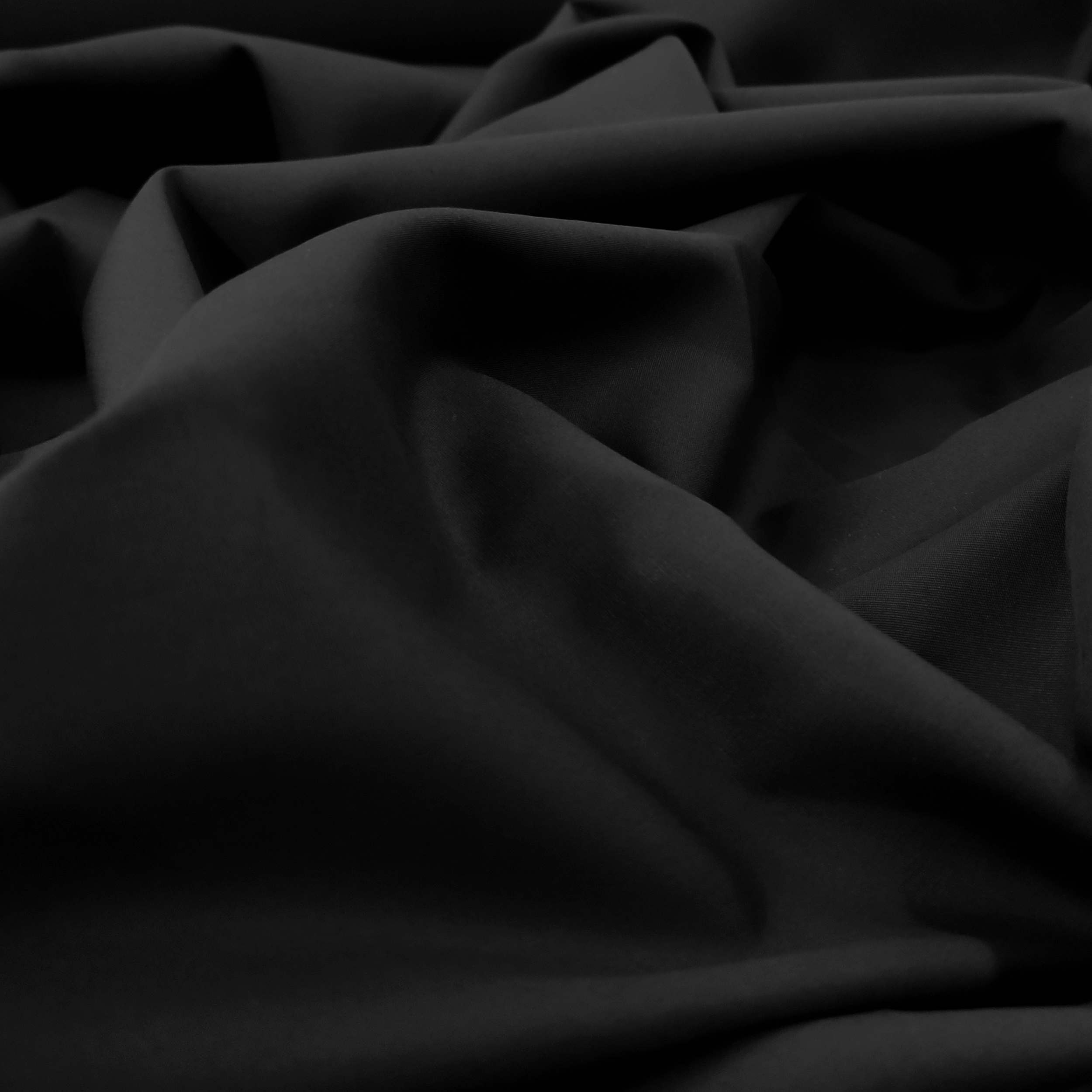 Popeline-di-cotone-Nero 