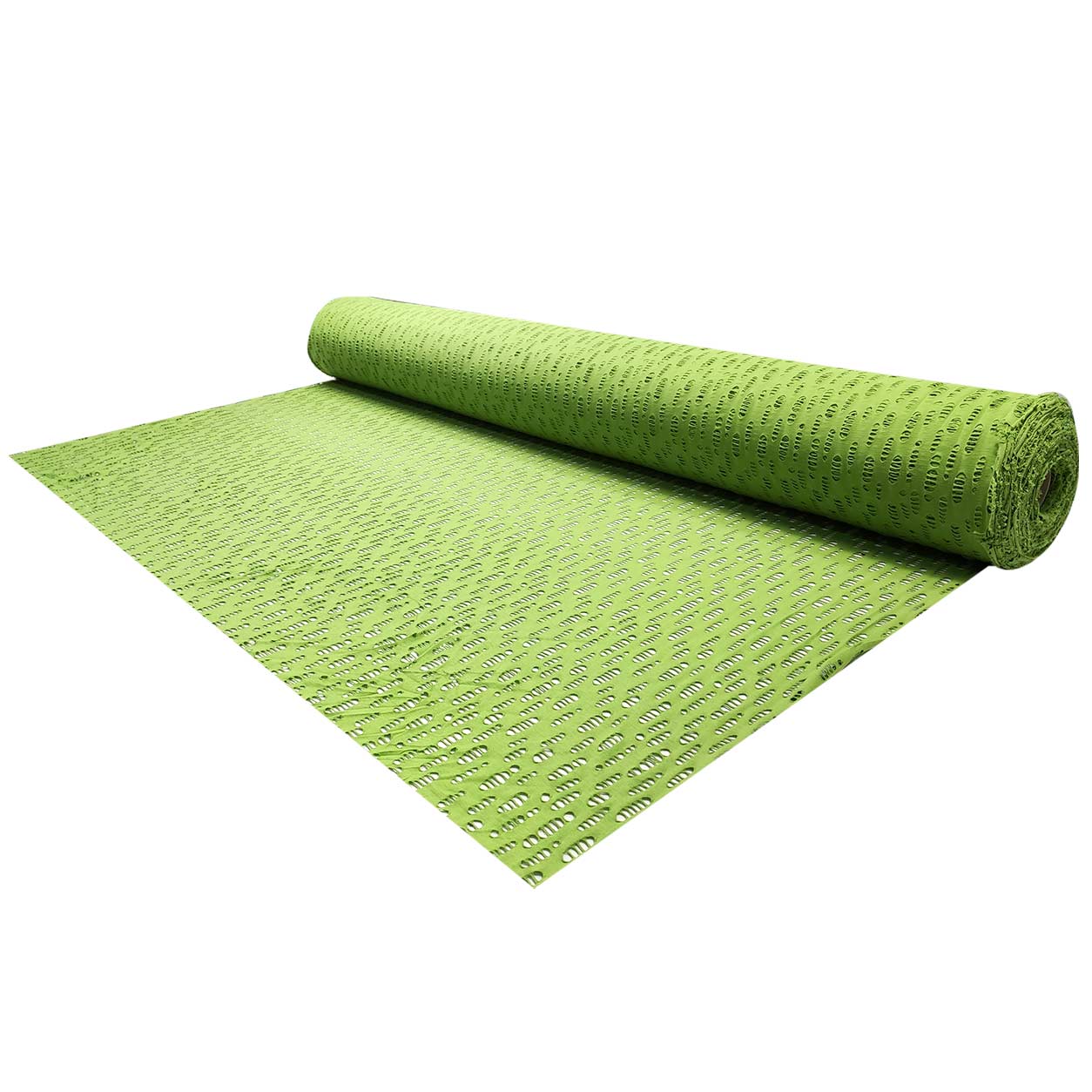tessuto per abbigliamento traforato verde