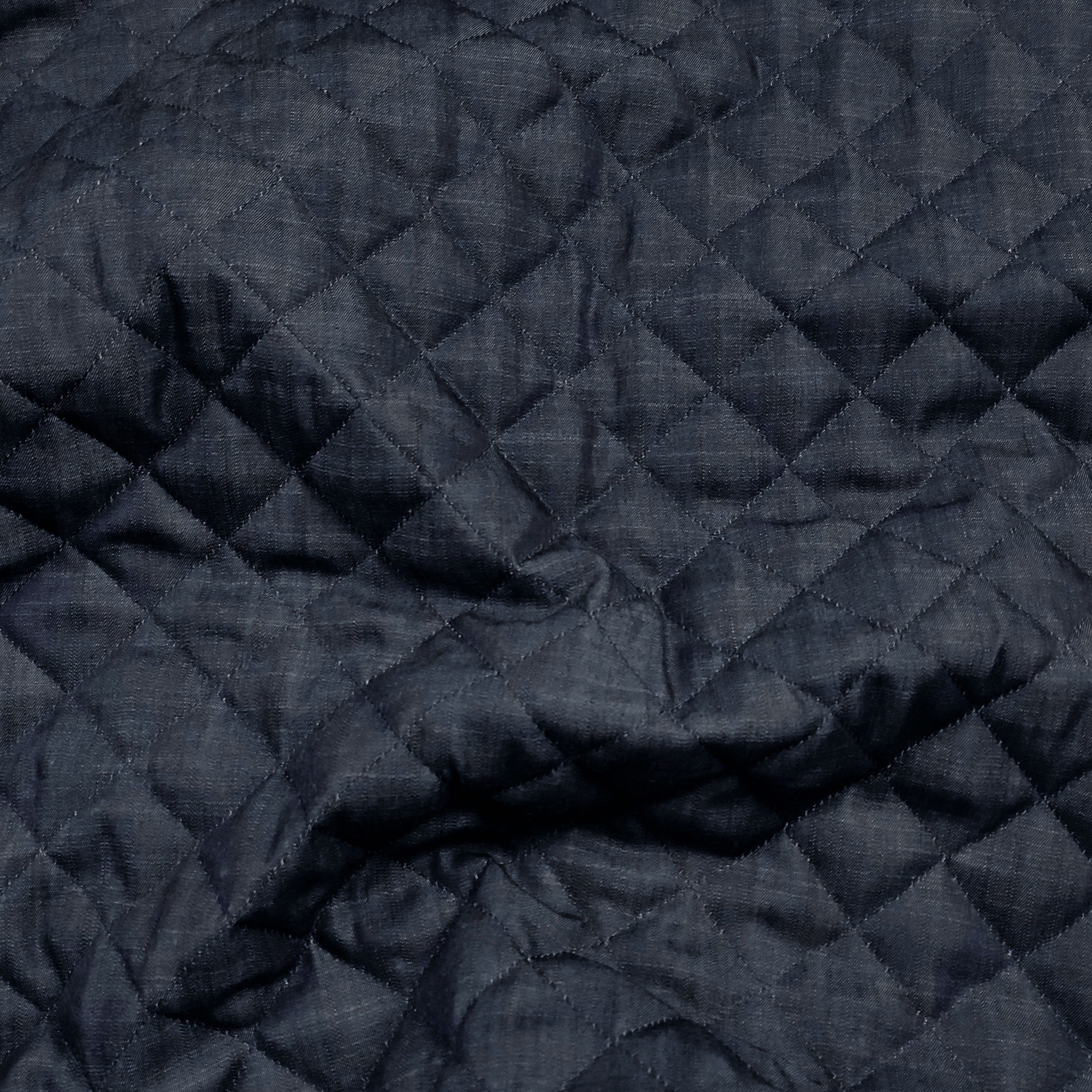 Tessuto Trapuntato Jeans