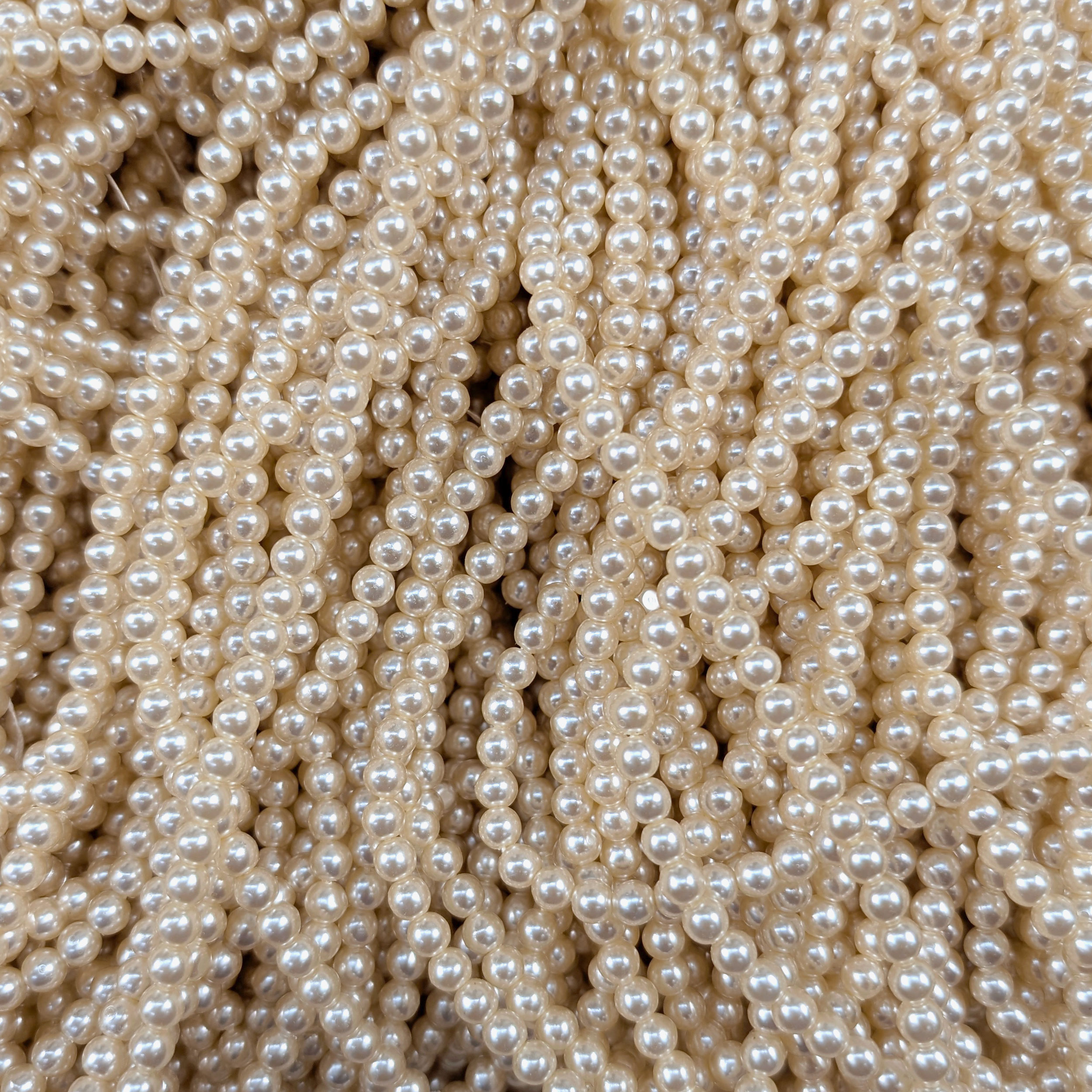 Filo di Perline Beige Ø 0,5 cm Image