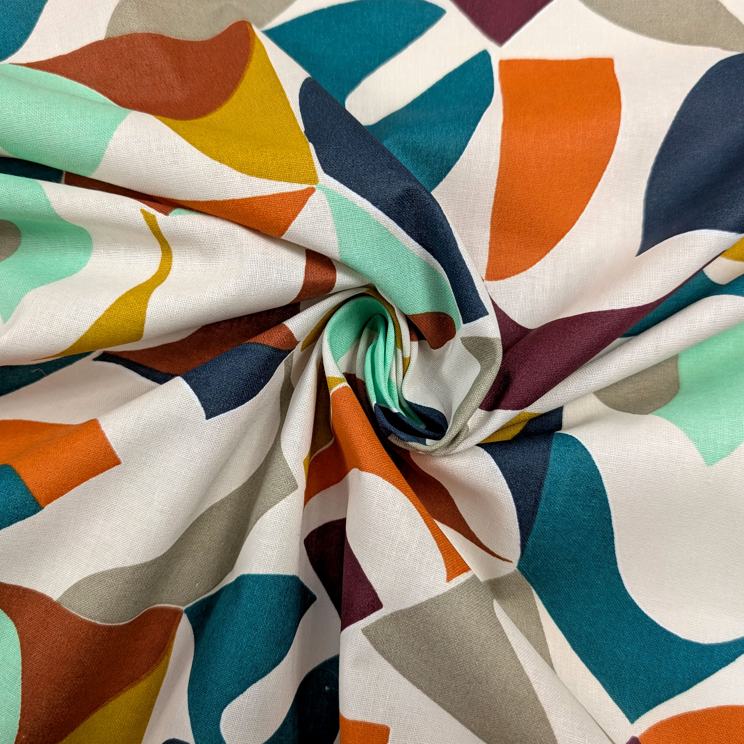 Cotone Arredamento Fantasia Astratta Multicolore Image